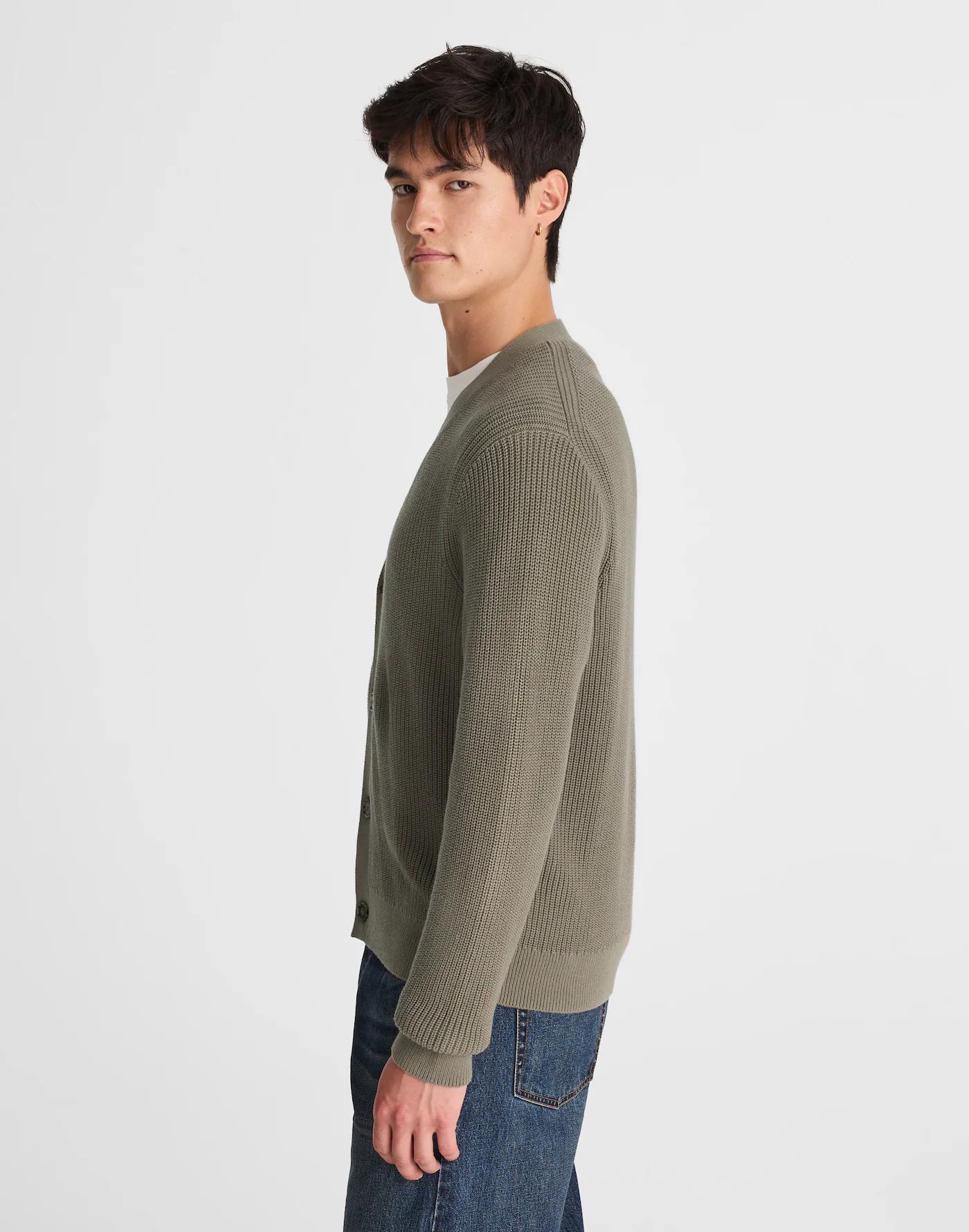 Cotton Shaker-Stitch Cardigan Product Image