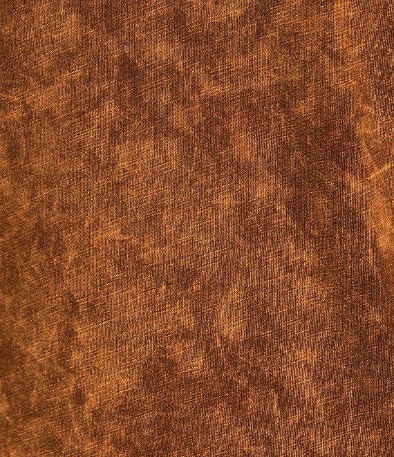 Reba Sadie Mix Media Henley Neck Long Sleeve Mineral Wash Shirt Product Image