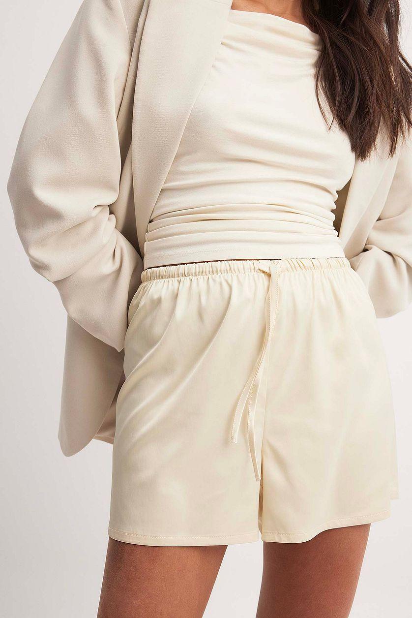 Satin Loose High Waist Shorts Product Image