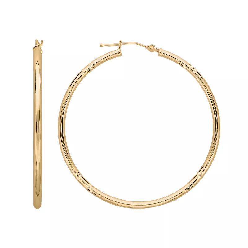 Everlasting Gold 10k Gold Hoop Earrings, Women's, Yellow Product Image