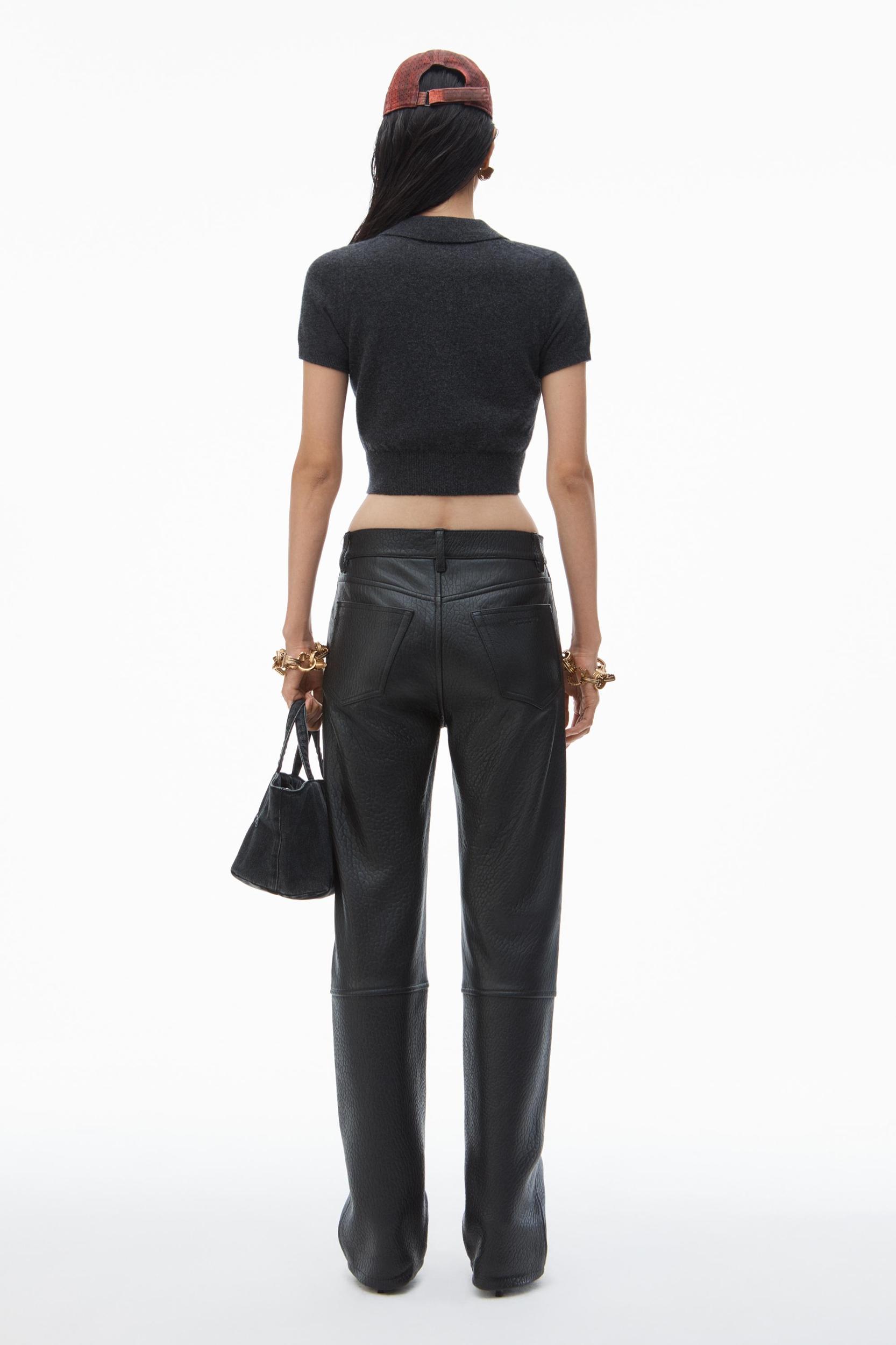 Logo Embroidered Polo Cardigan In Wool Product Image