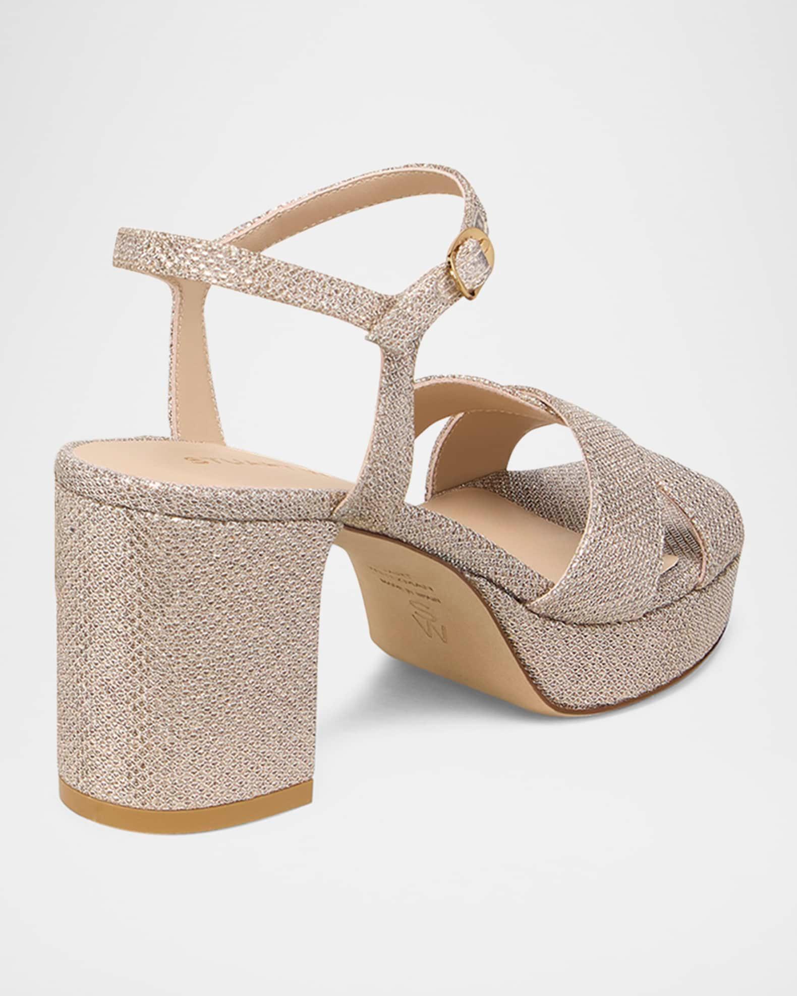 Dayna Metallic Crisscross Platform Sandals Product Image