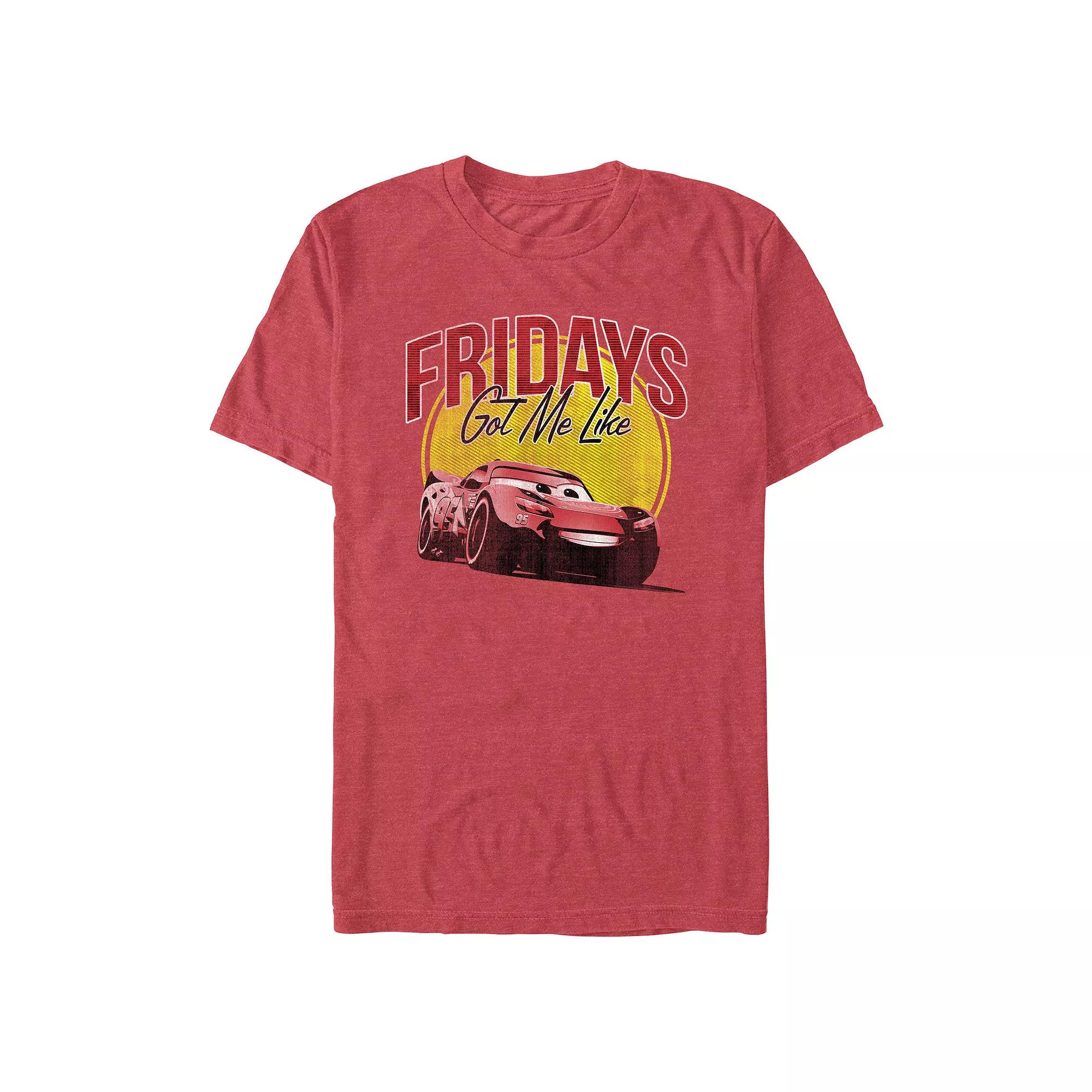 Disney / Pixar's Cars Lightning McQueen Fridays Got Me Like Men's Graphic Tee,  Product Image