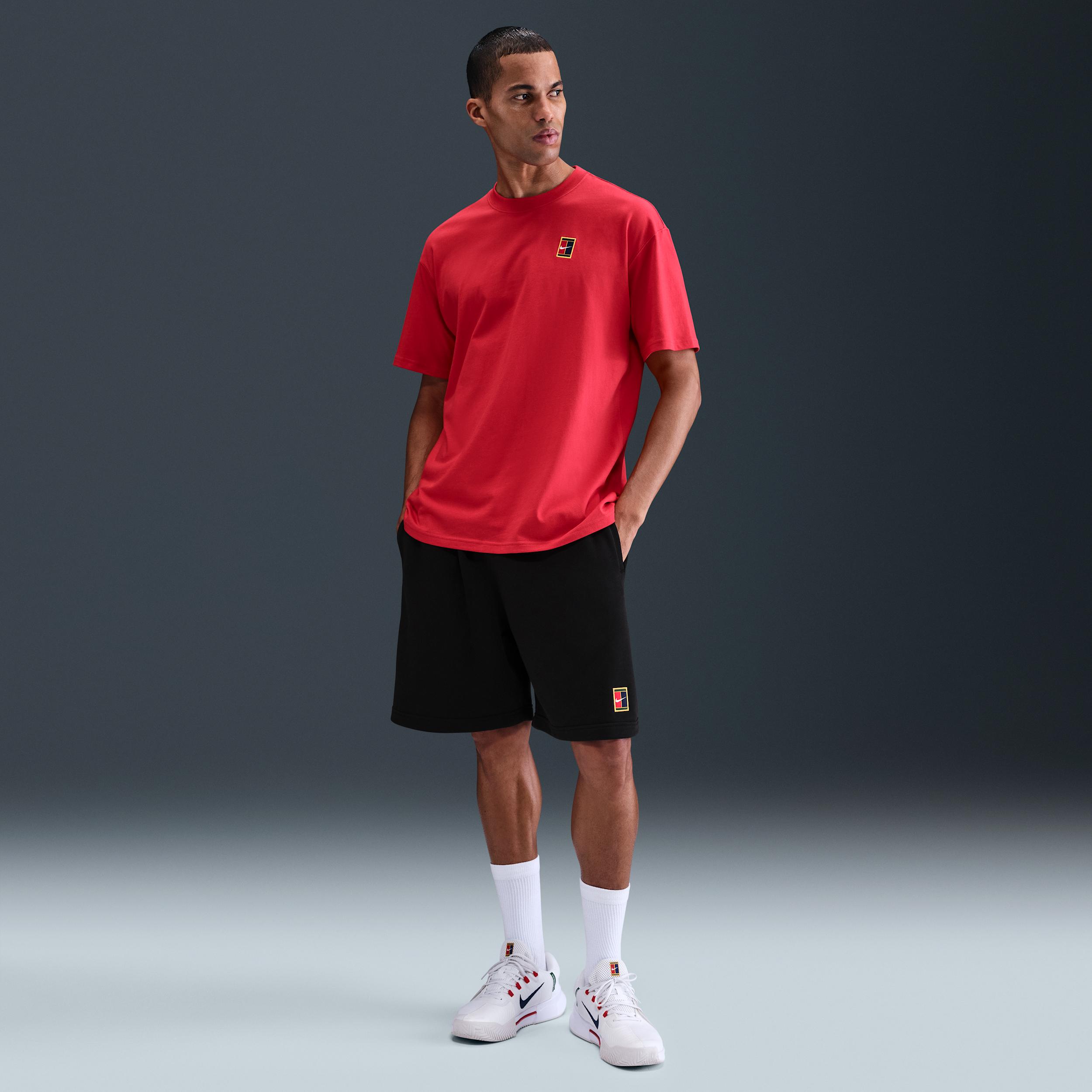 Nike Mens Court Heritage Dri-FIT Fleece Tennis Shorts | HM6768-010 Product Image
