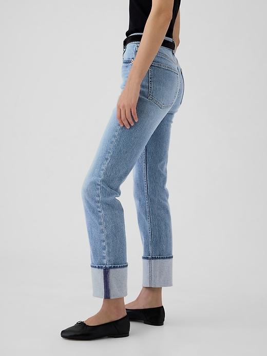 High Rise Studded '90s Straight Jeans Product Image