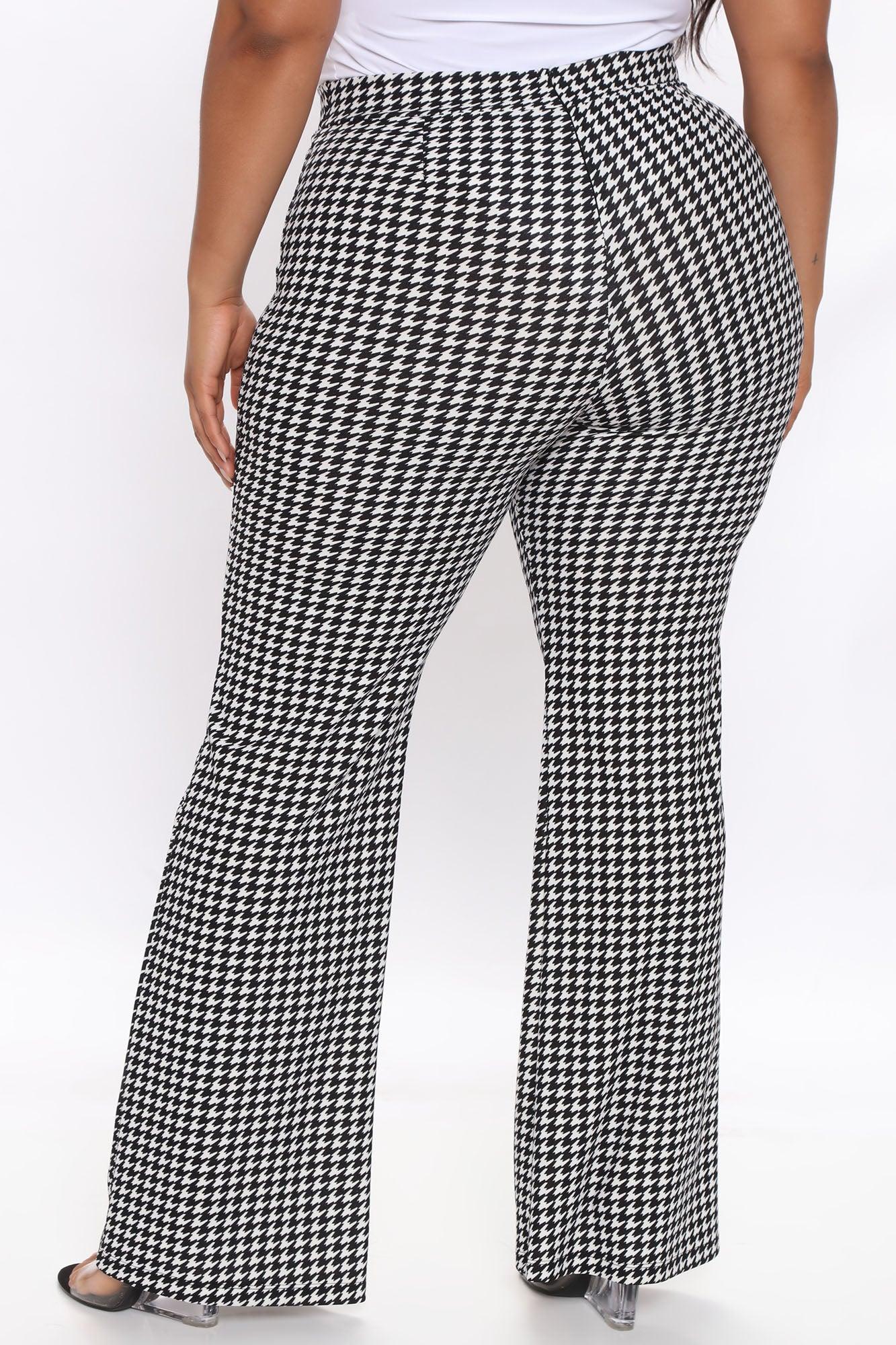 Check Back Later Wide Leg Pants - Black/White Product Image