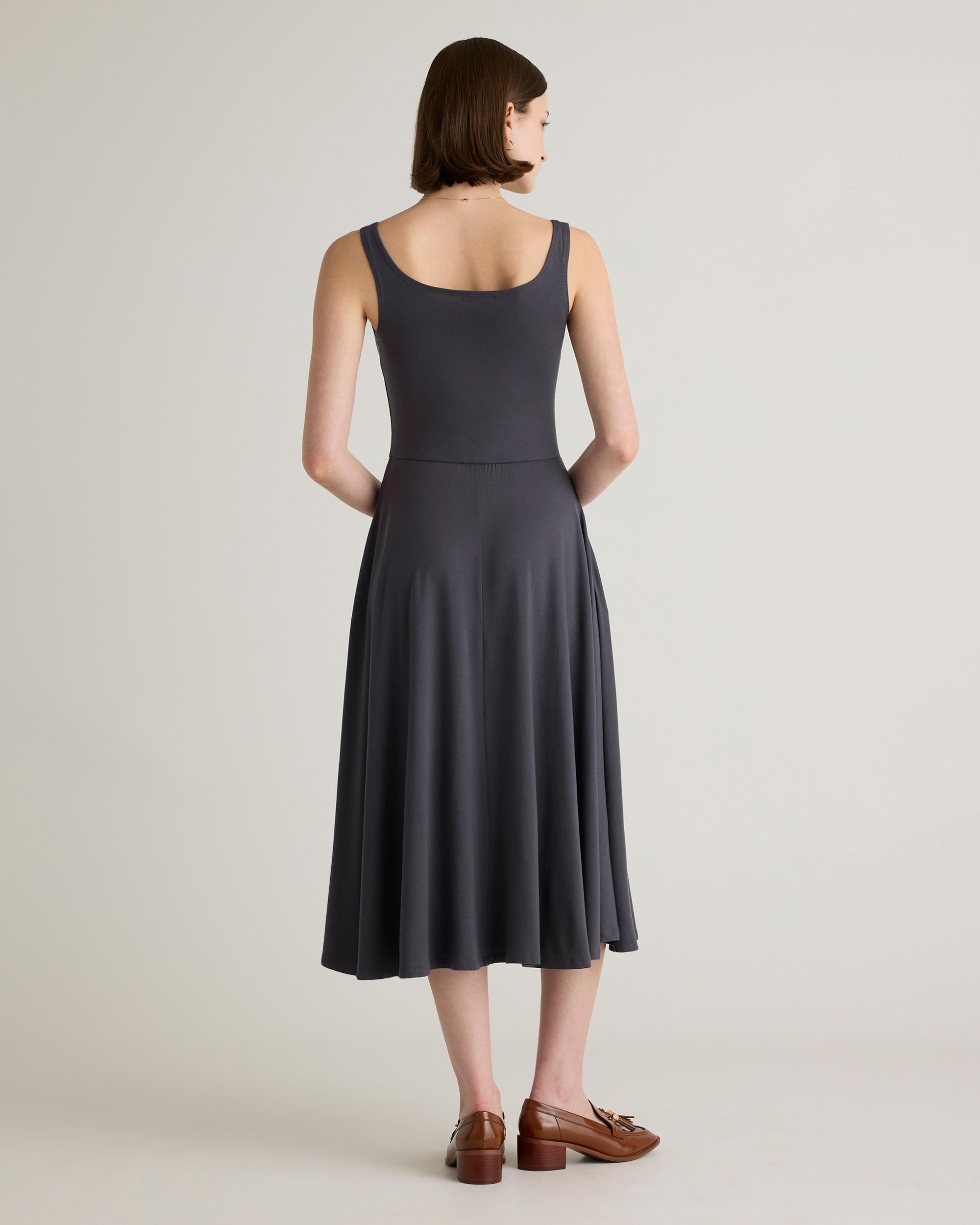 Quince | Women's Tencel Jersey Fit & Flare Dress Size XS Product Image