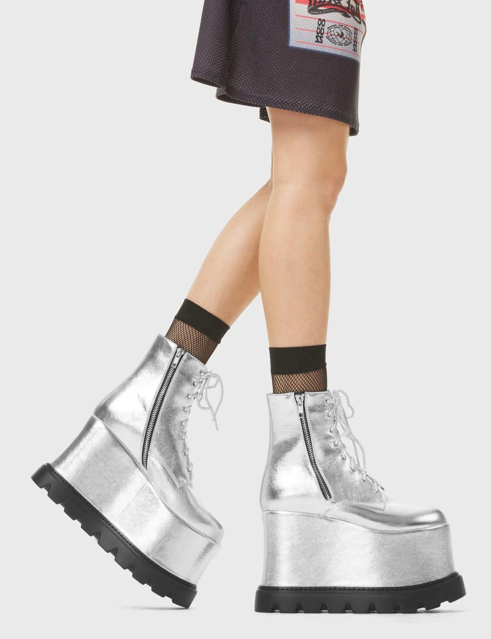 Up In Arms Chunky Platform Ankle Boots Product Image