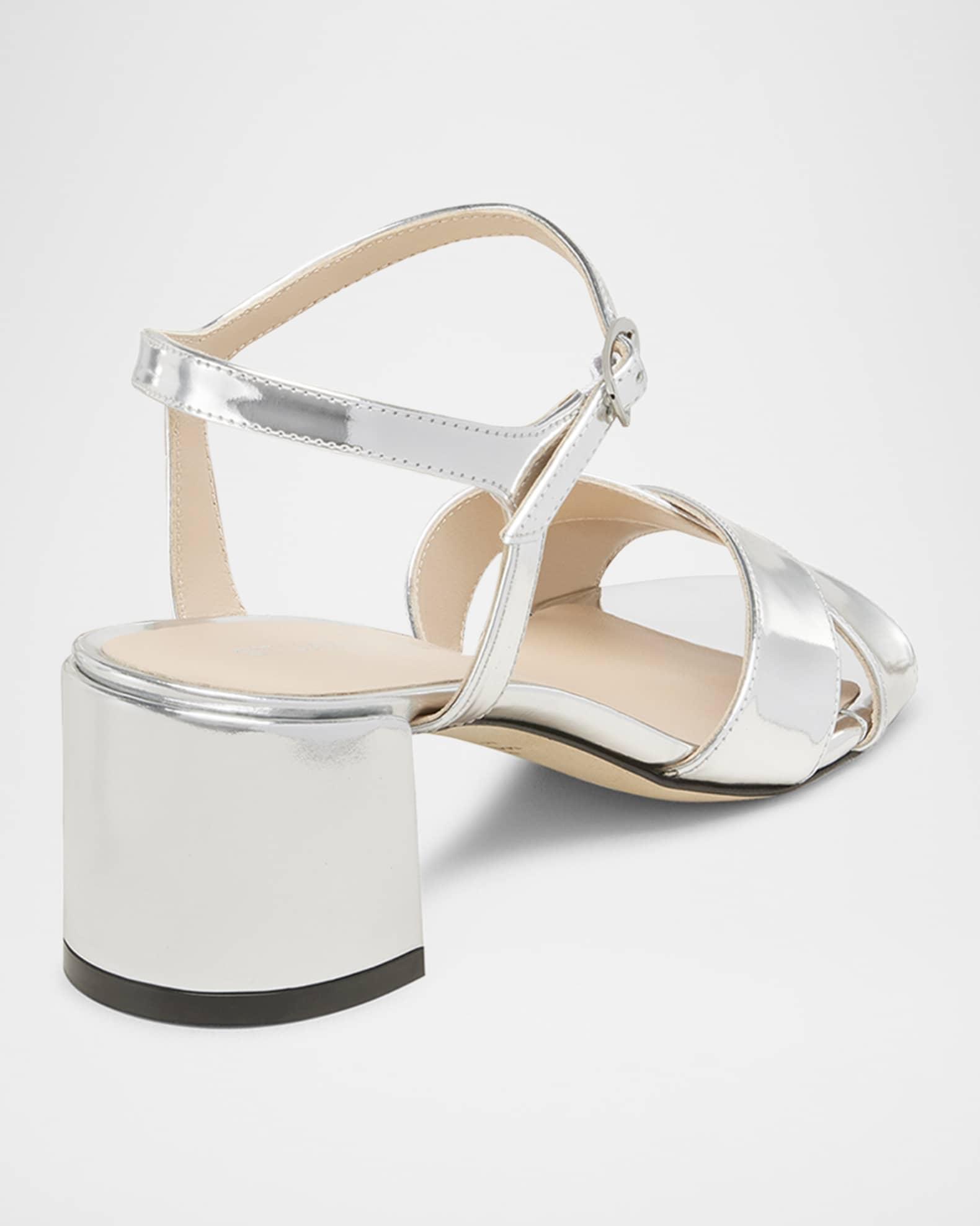 Dayna Metallic Crisscross Ankle-Strap Sandals Product Image