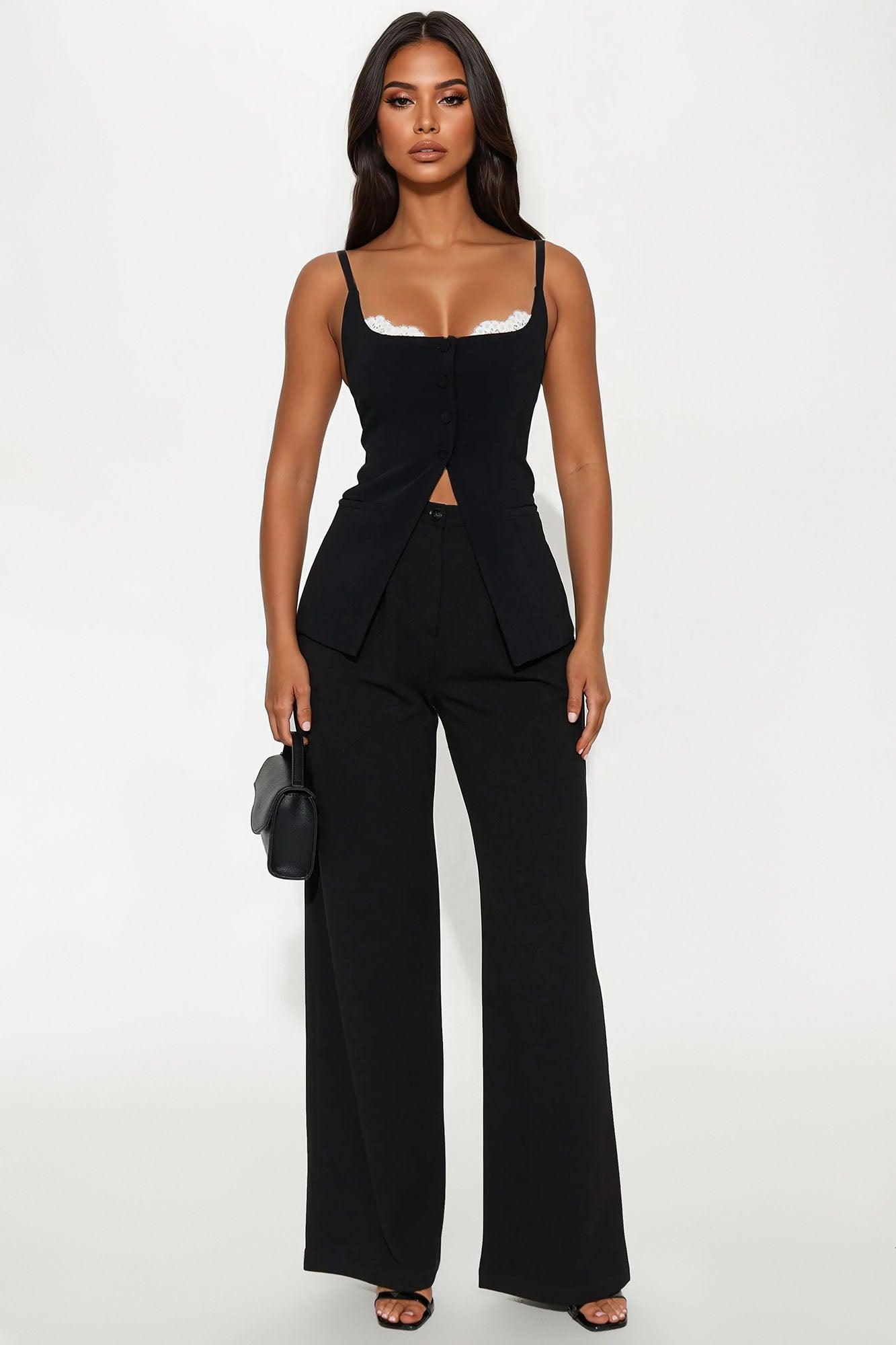 Triumphant Attitude Vest Top - Black Female Product Image