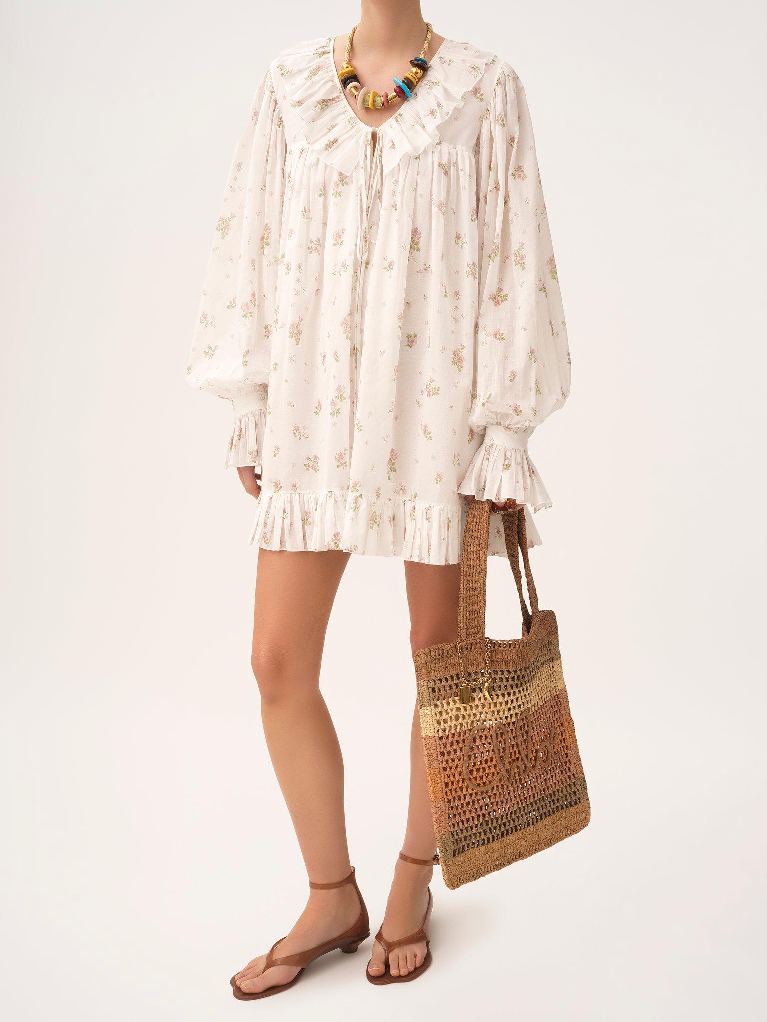 Summer Banana tote bag in raffia Product Image