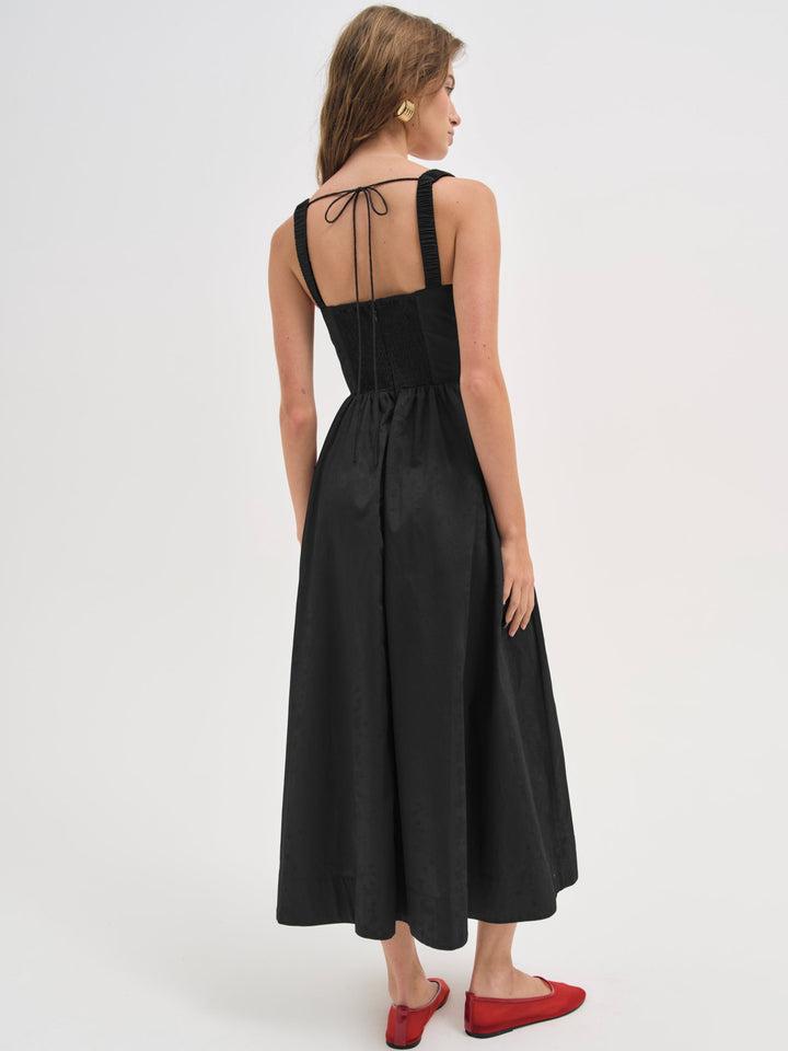 Etienne Midi Dress — Black Product Image