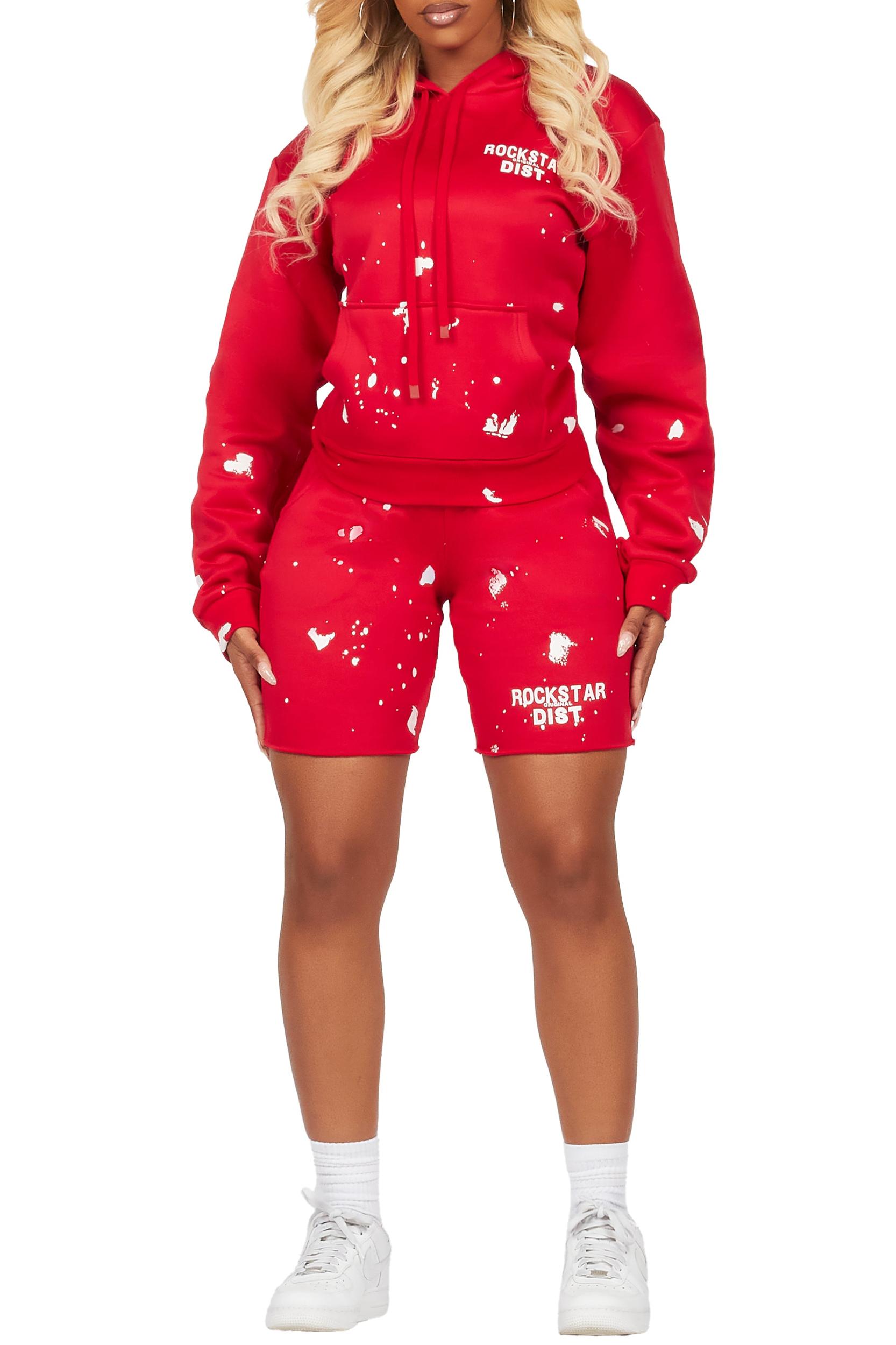 Just Between Us Red Short Set Female Product Image