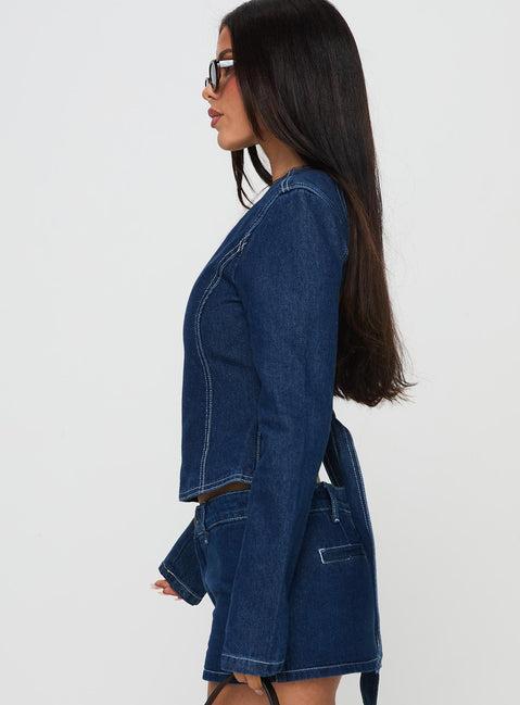 Countryside Long Sleeve Top Denim Product Image