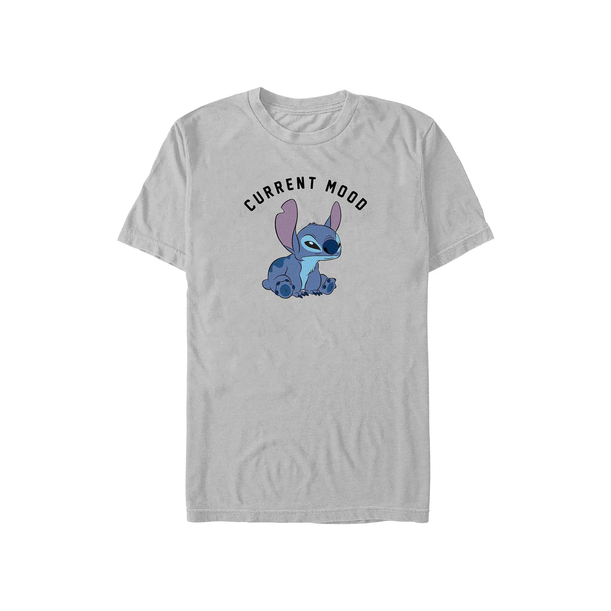Disney's Lilo & Stitch Current Mood Stitch Men's Graphic Tee, Size: XXL, Silver Product Image