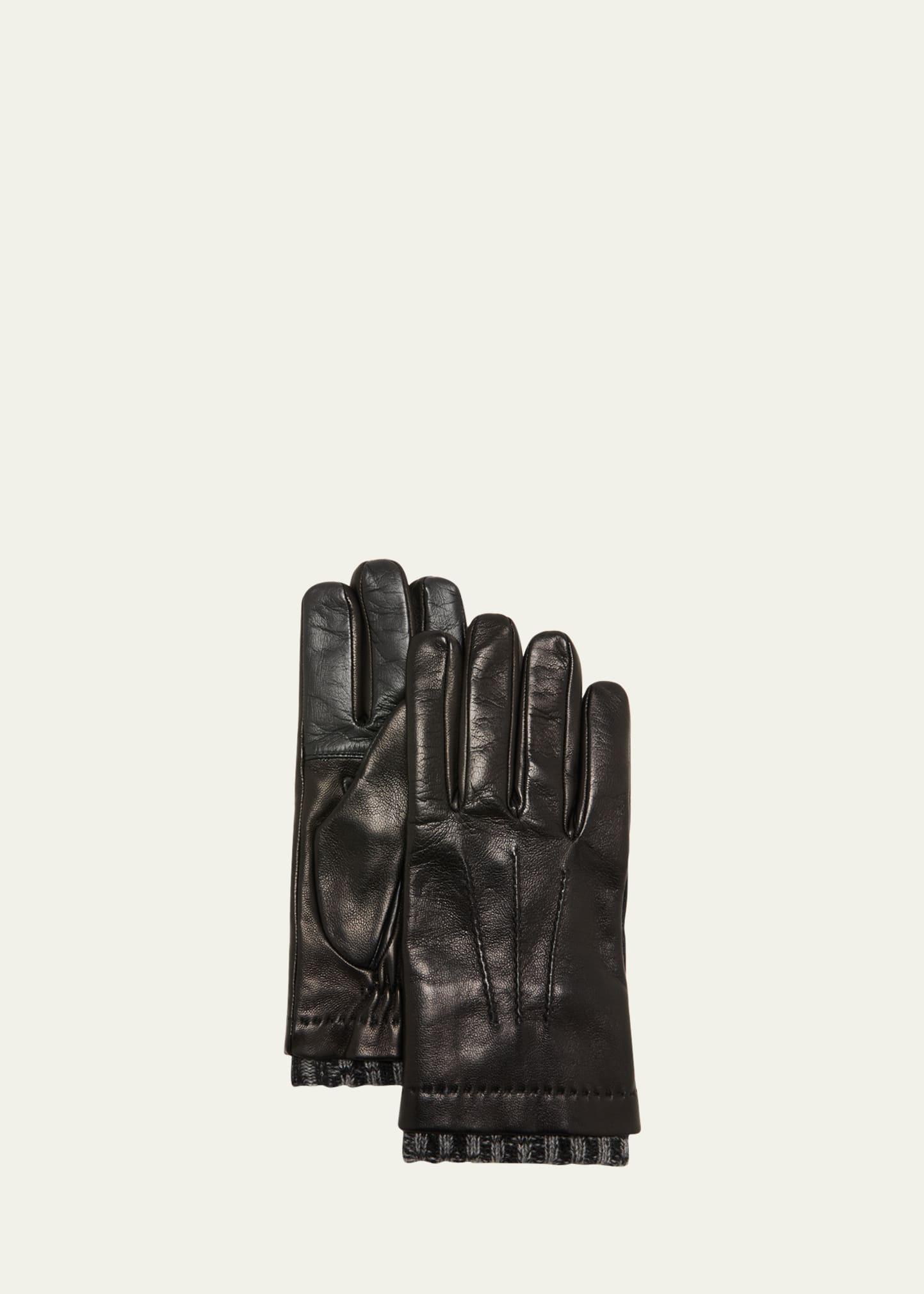 Mens Cashmere-Lined Napa Leather Gloves Product Image