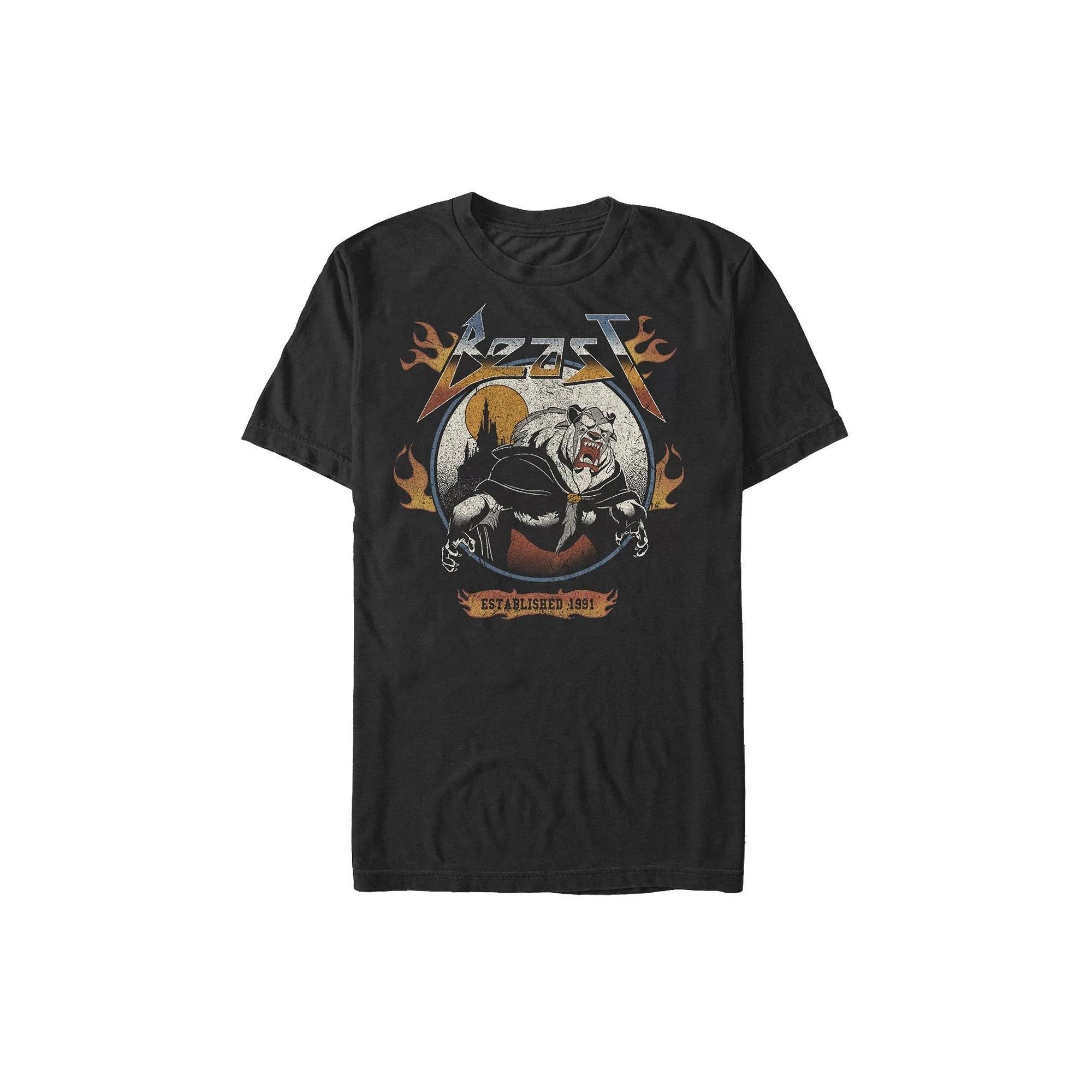 Mens Disneys Beauty and the Beast Flame Tee Product Image