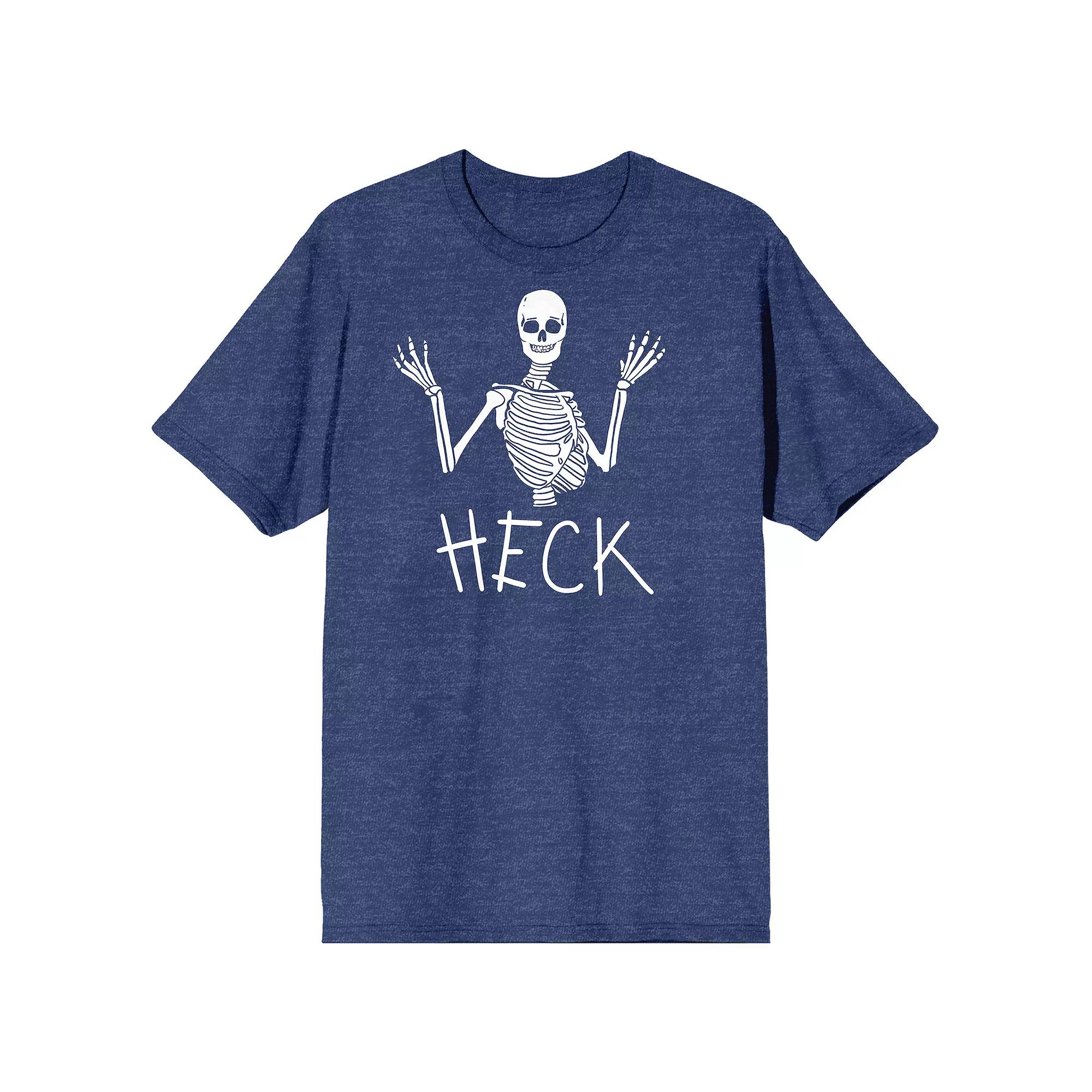 Men's Halloween Half Skeleton "Heck" Graphic Tee,  Product Image