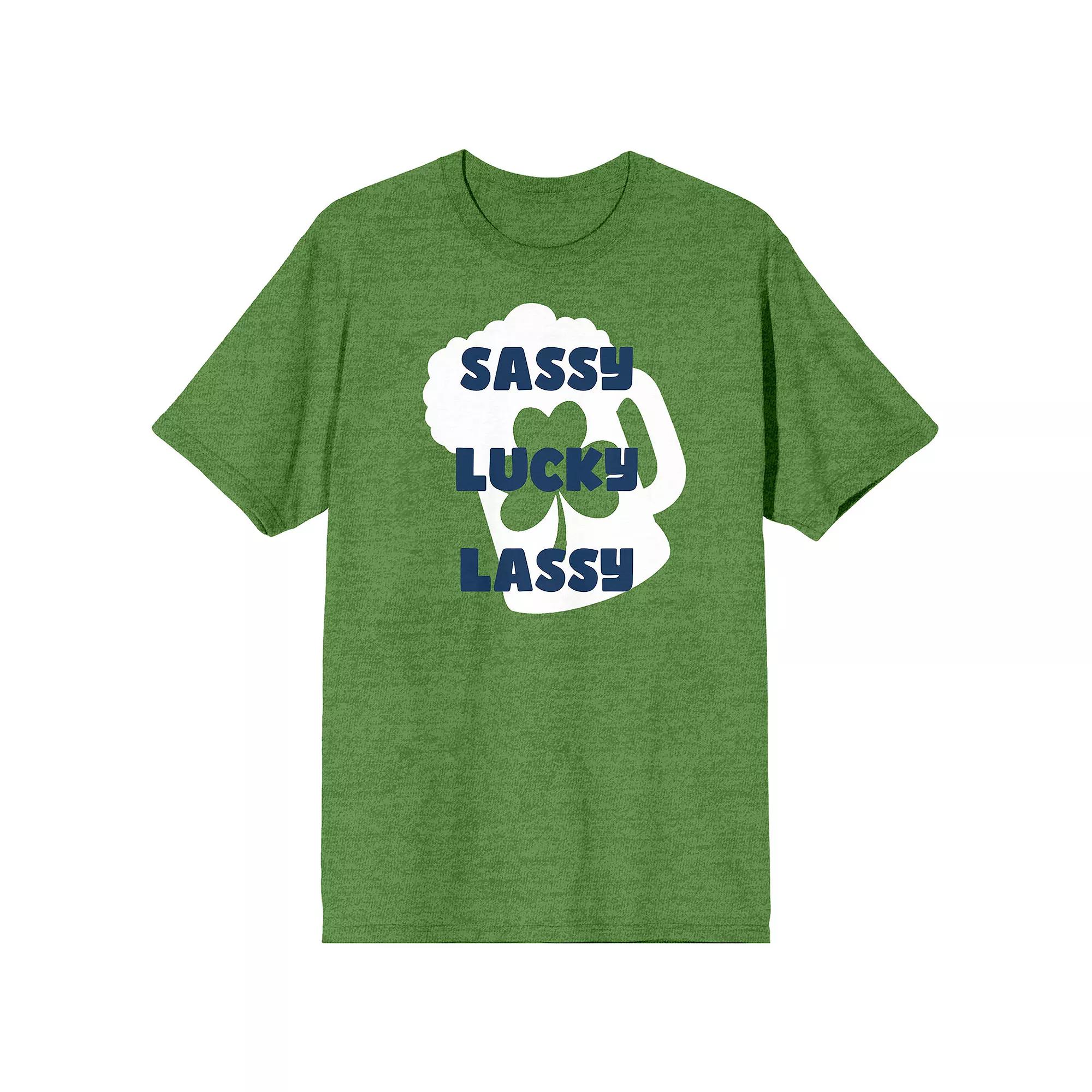 Juniors St. Patricks Day Sassy Lucky Graphic Tee, Womens Product Image