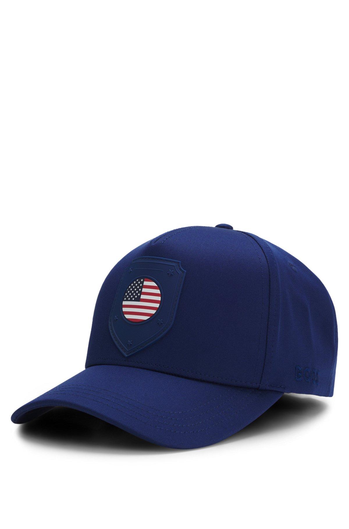 Logo cap in lustrous twill with country-flag badge Product Image