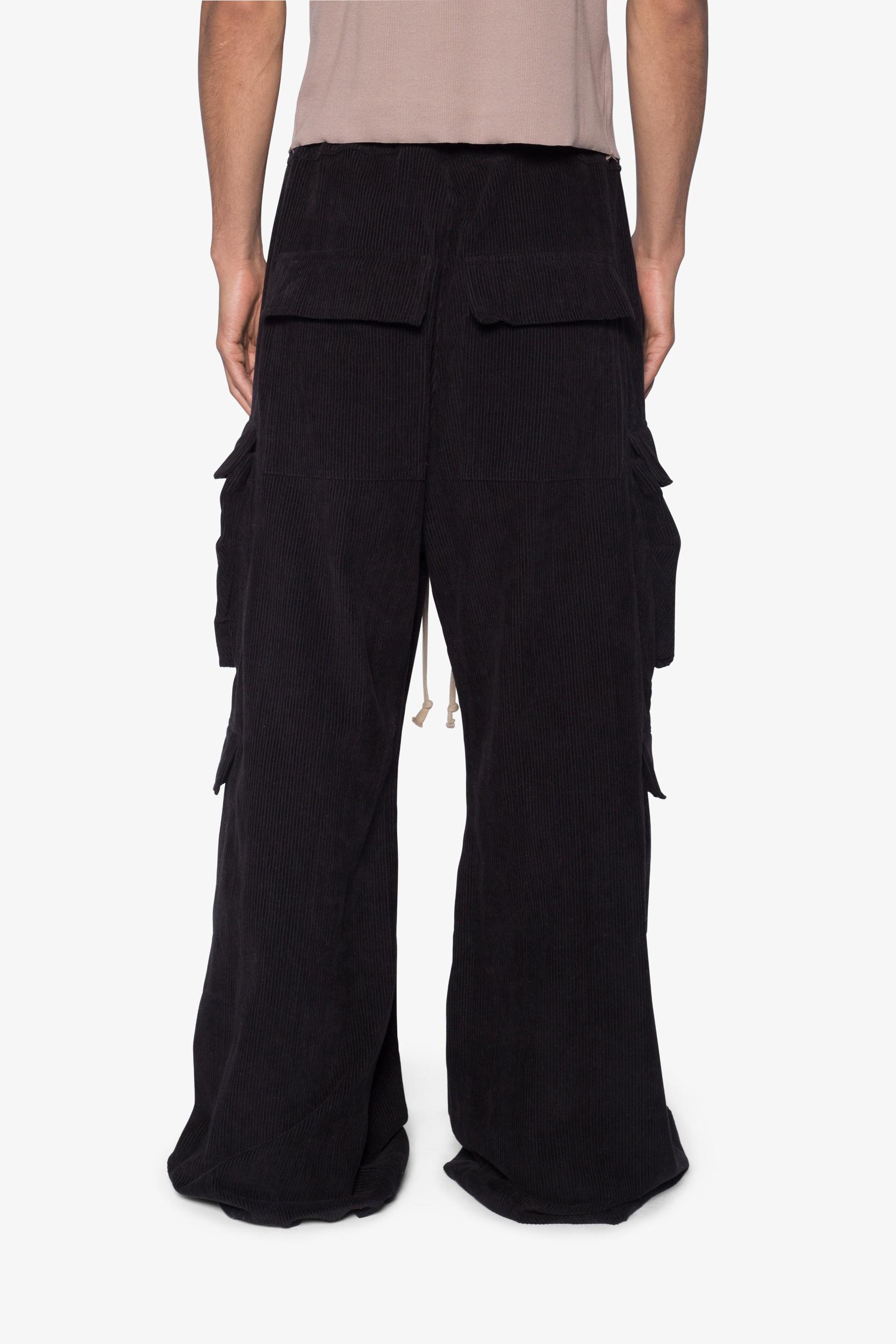 Corduroy Rave Double Cargo Pants - Black Product Image