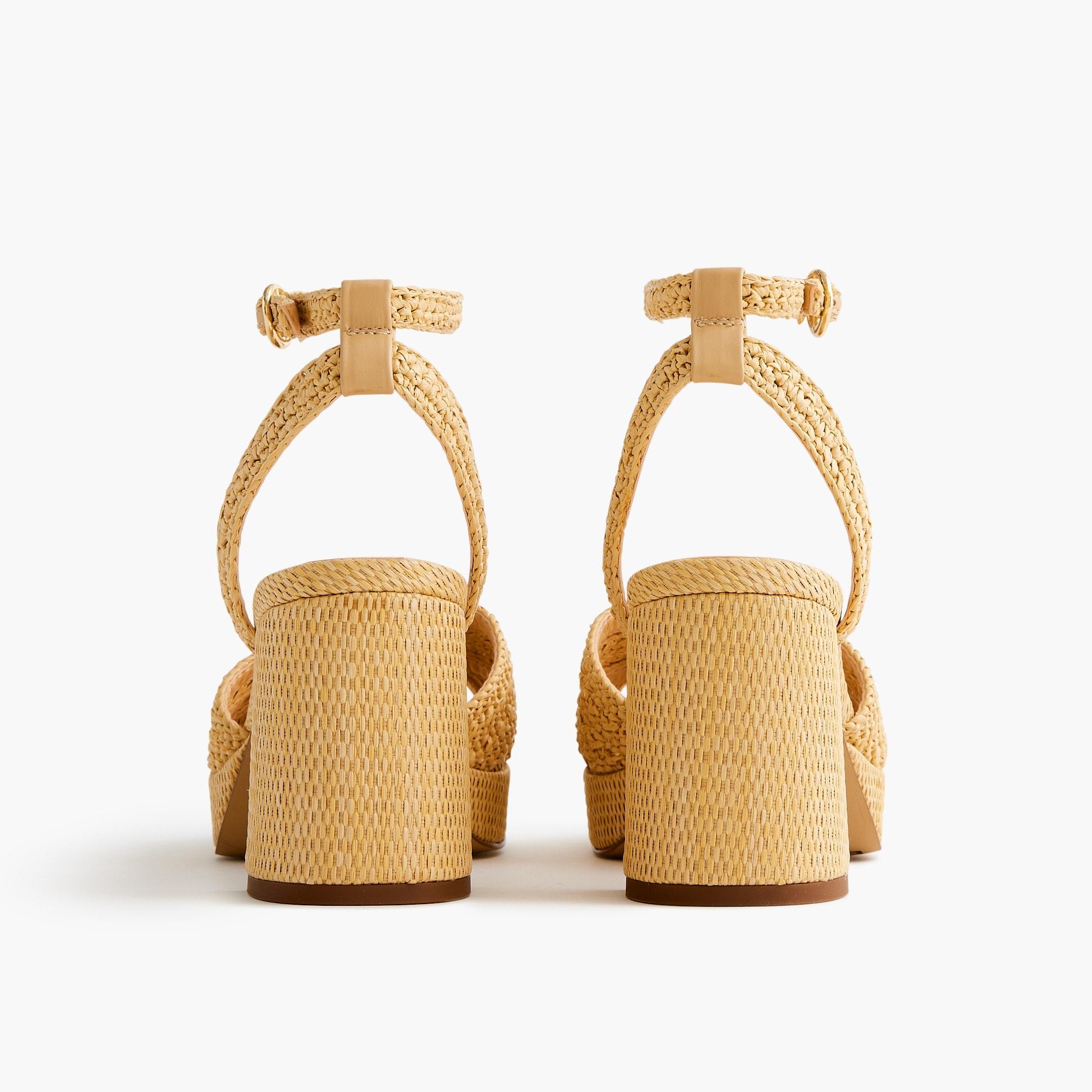 Woven platform heels Product Image