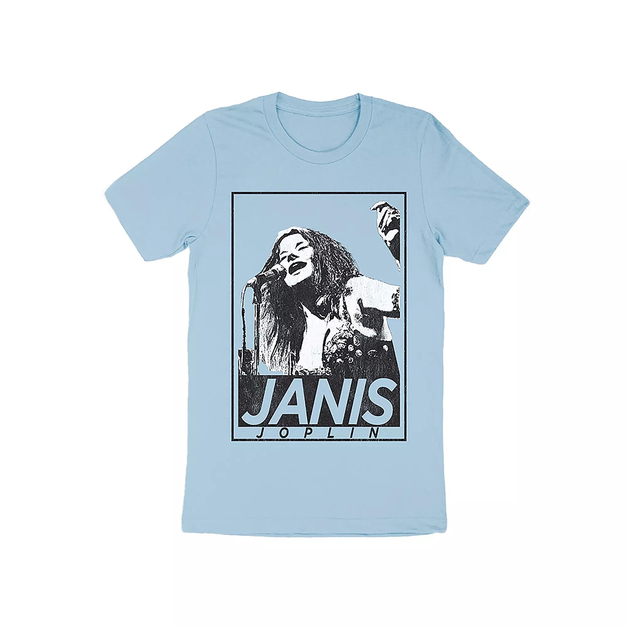 Men's Janis Joplin Simple Singing Tee, Size: Medium, Blue Product Image
