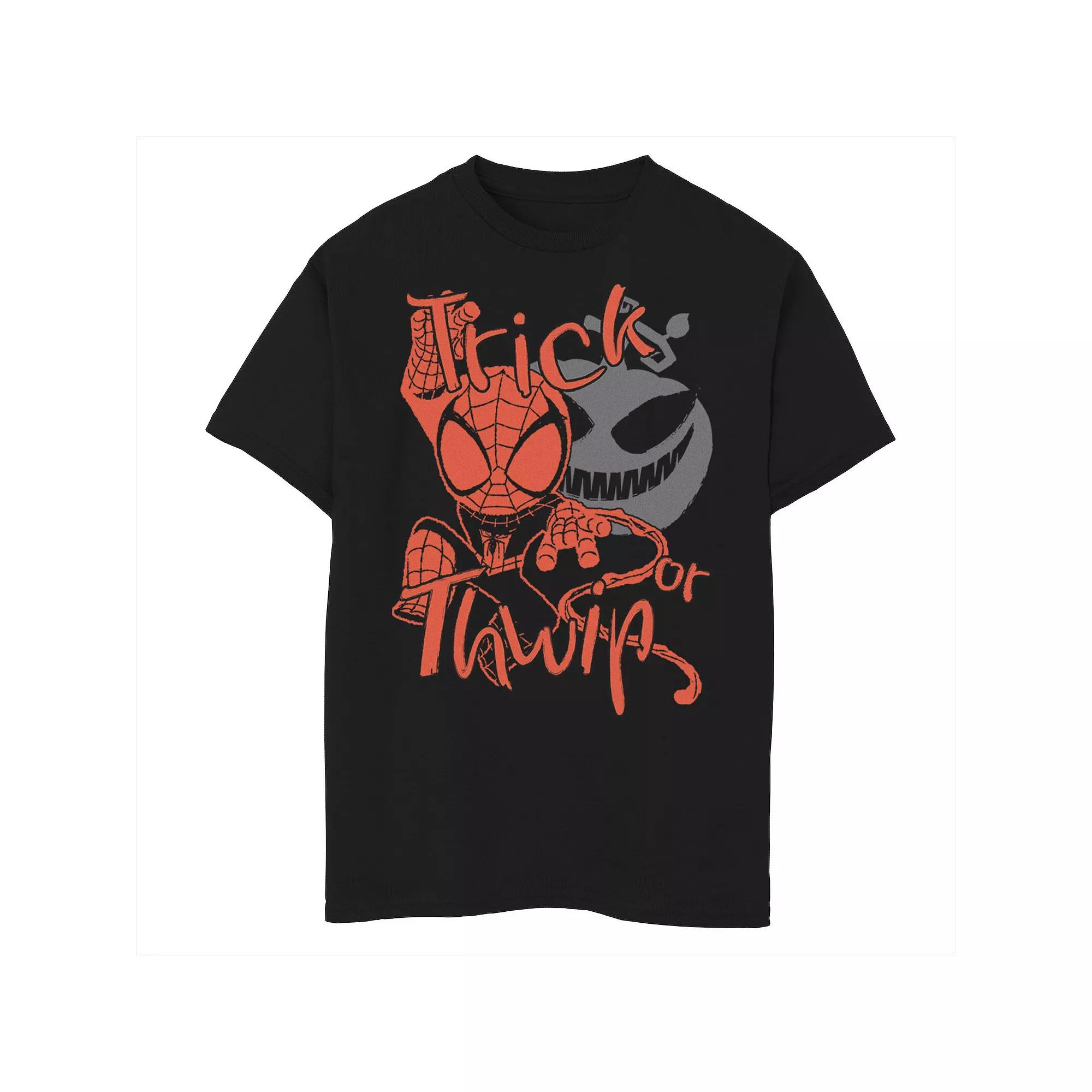 Boys 6-20 Marvel Spider-Man Trick or Thwip Pumpkin Halloween Graphic Tee, Boy's,  Product Image