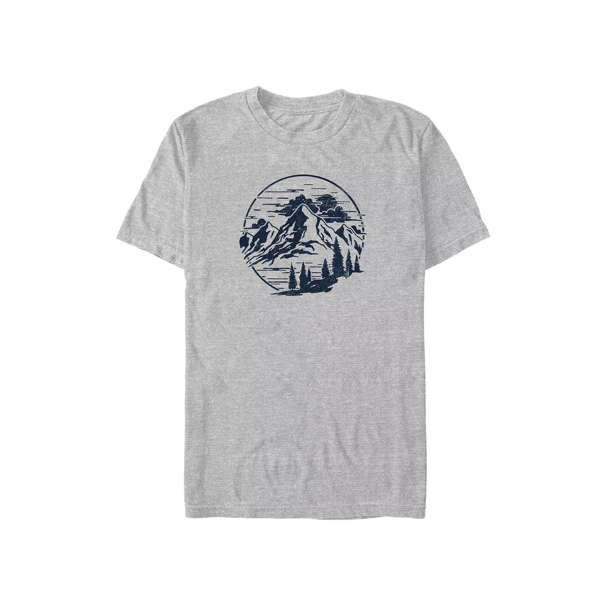 Big & Tall Mountain Front View Graphic Tee, Men's,  Product Image