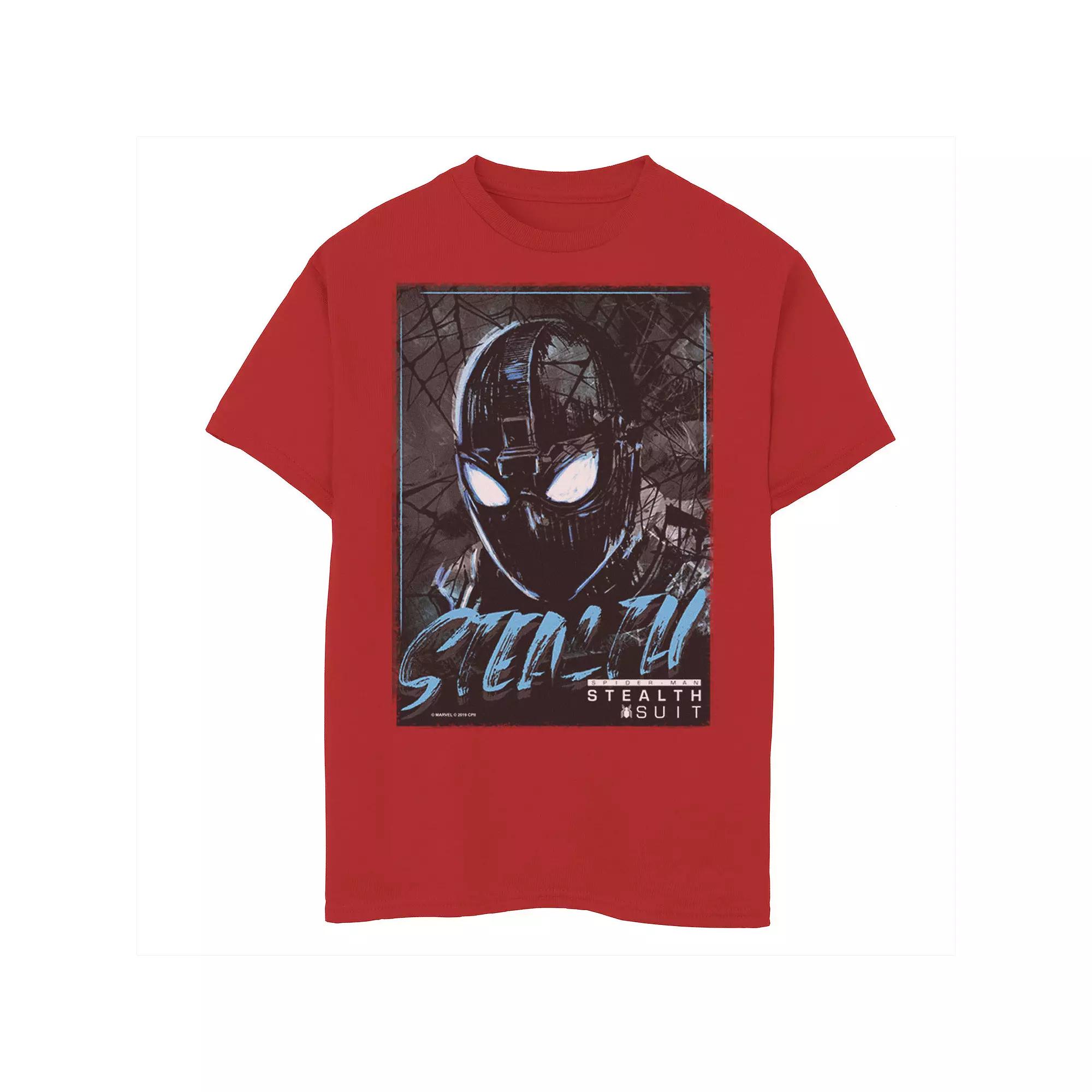 Boys 6-20 Marvel Spider-Man Far From Home Stealth Suit Portrait Poster Graphic Tee, Boy's,  Product Image