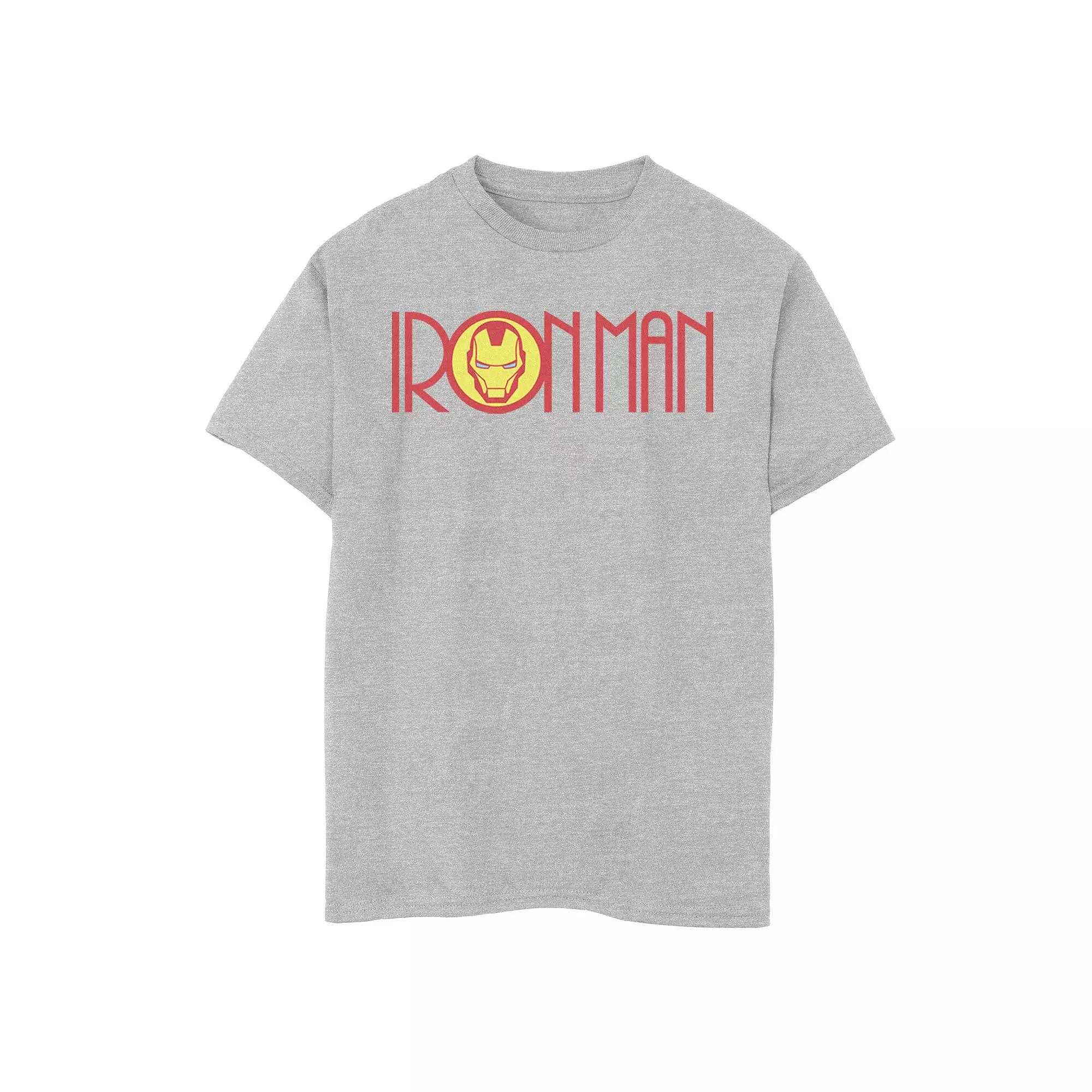 Boys 8-20 Marvel Iron Man Long Font Mask Logo Graphic Tee, Boy's,  Product Image