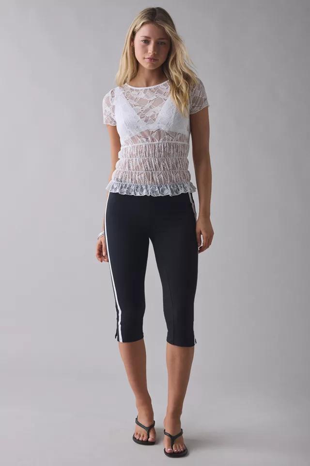 Kimchi Blue Miley Sheer Lace Smocked Crop Top Product Image