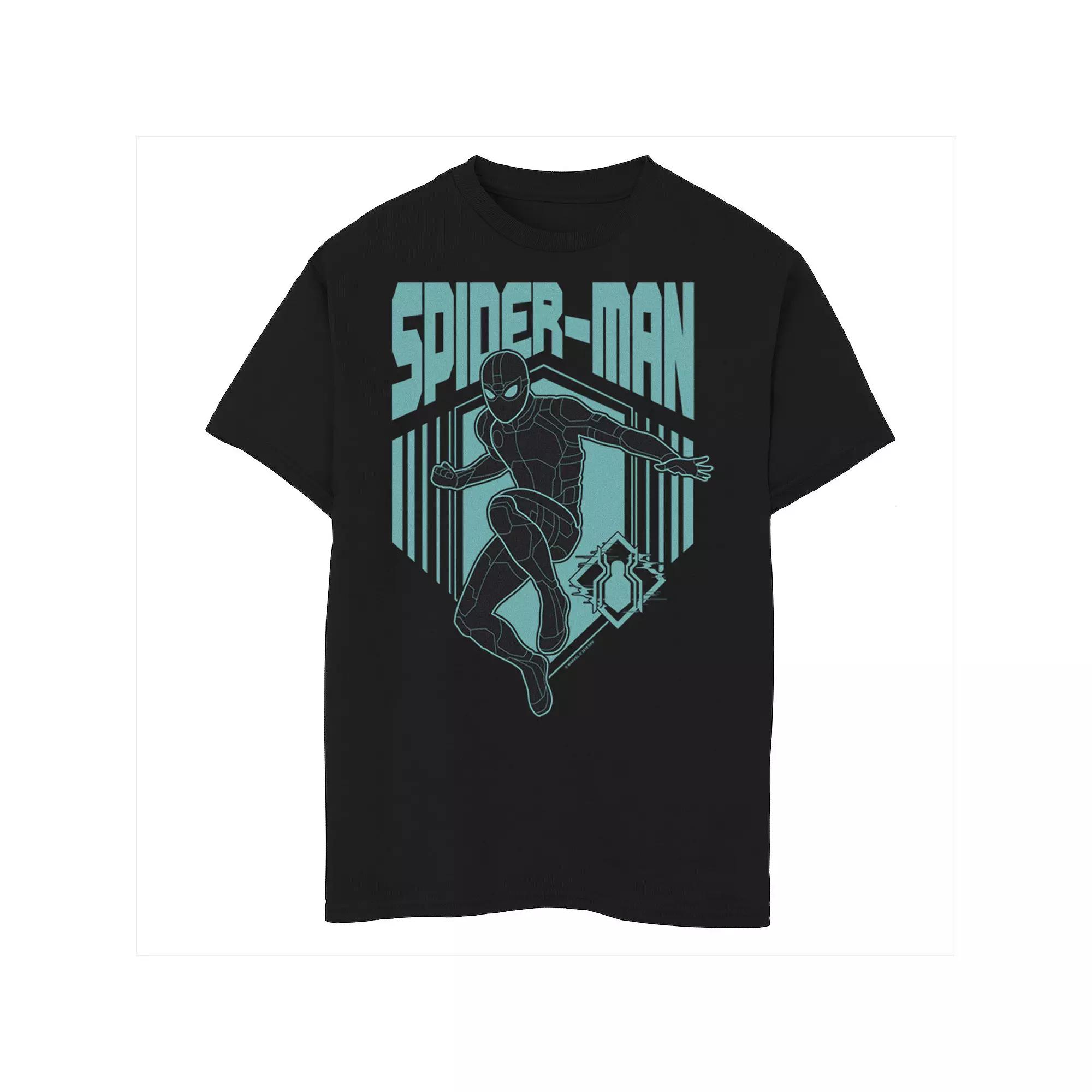 Boys 6-20 Marvel Spider-Man Far From Home Stealth Suit Silhouette Logo Graphic Tee, Boy's,  Product Image