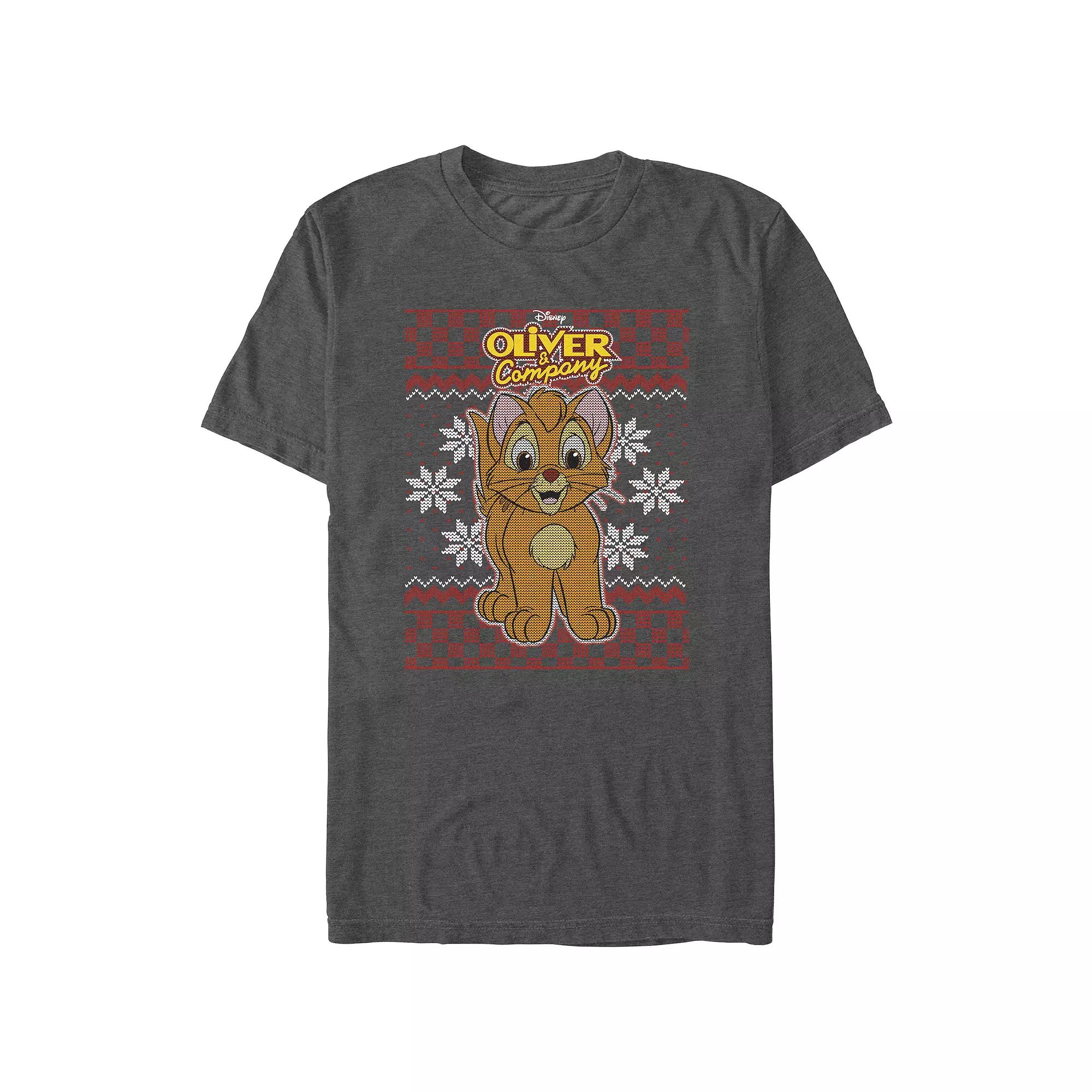 Big & Tall Oliver And Company Christmas Sweater Graphic Tee, Men's,  Product Image