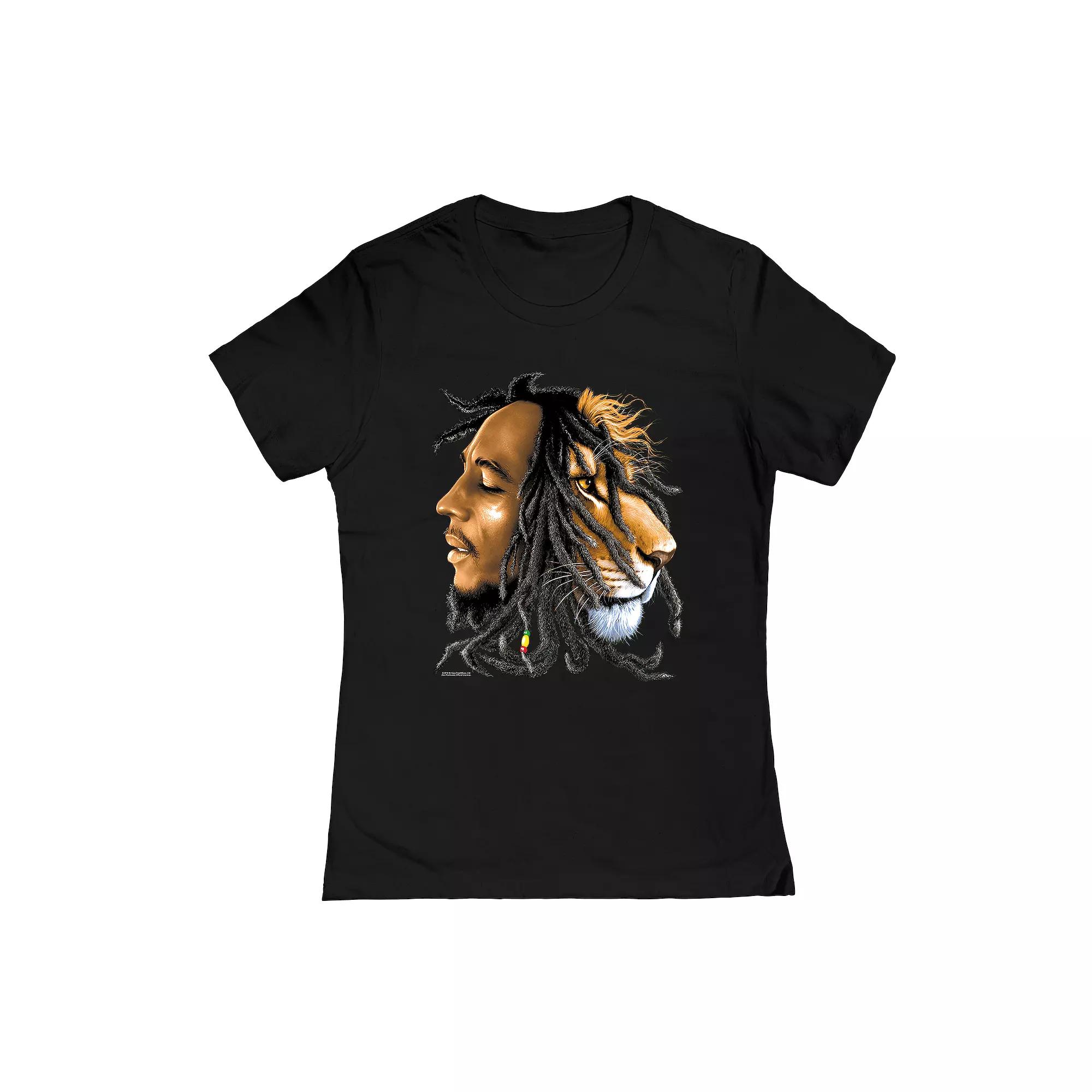 Juniors' Bob Marley Profile Graphic Tee, Girl's, Size: Small, Black Product Image