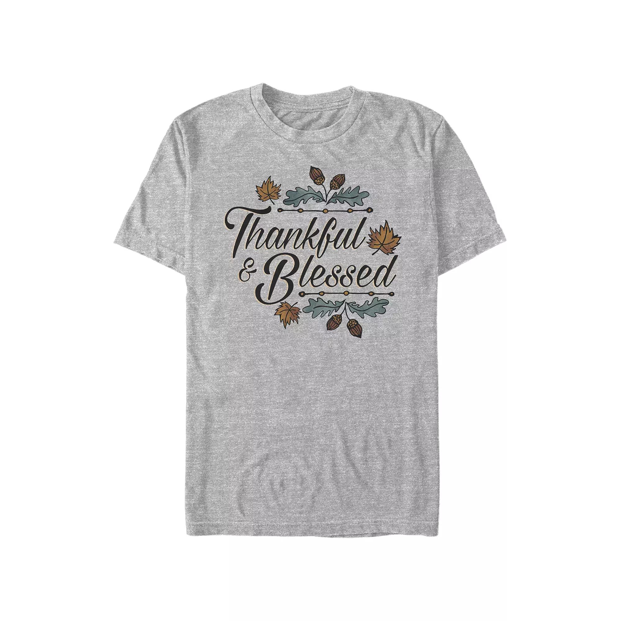 Men's Thankful And Blessed Graphic Tee,  Product Image