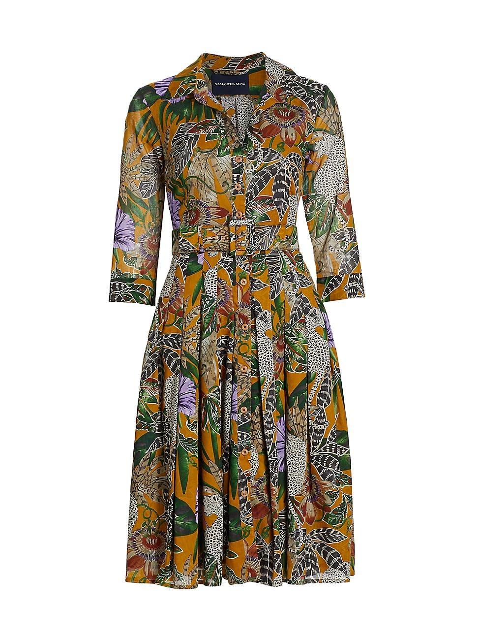 Womens Audrey Dot Cotton Shirtdress Product Image