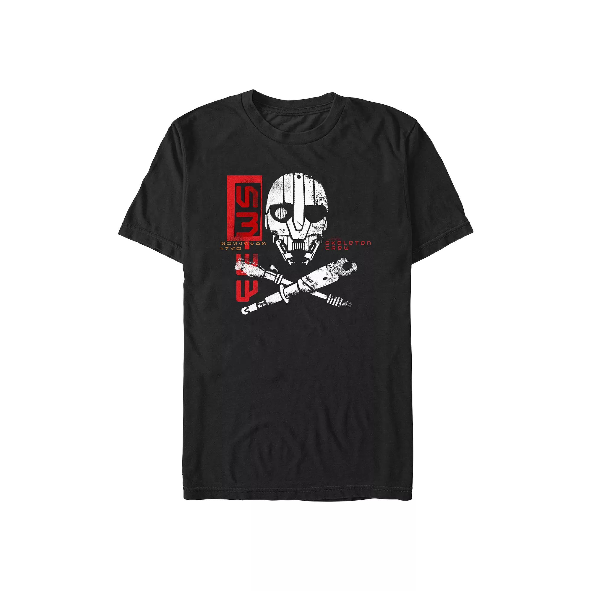 Men's Star Wars Skeleton Crew SM-33 Flag Graphic Tee, Size: Medium, Black Product Image