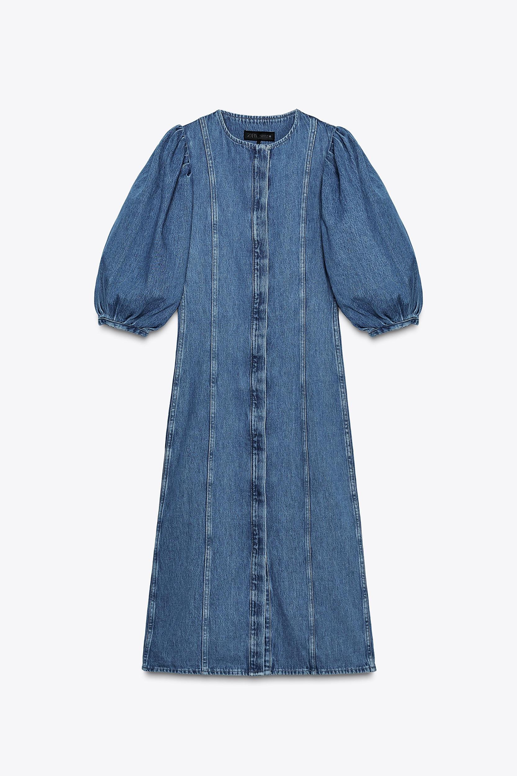DENIM MIDI DRESS ZW COLLECTION Product Image