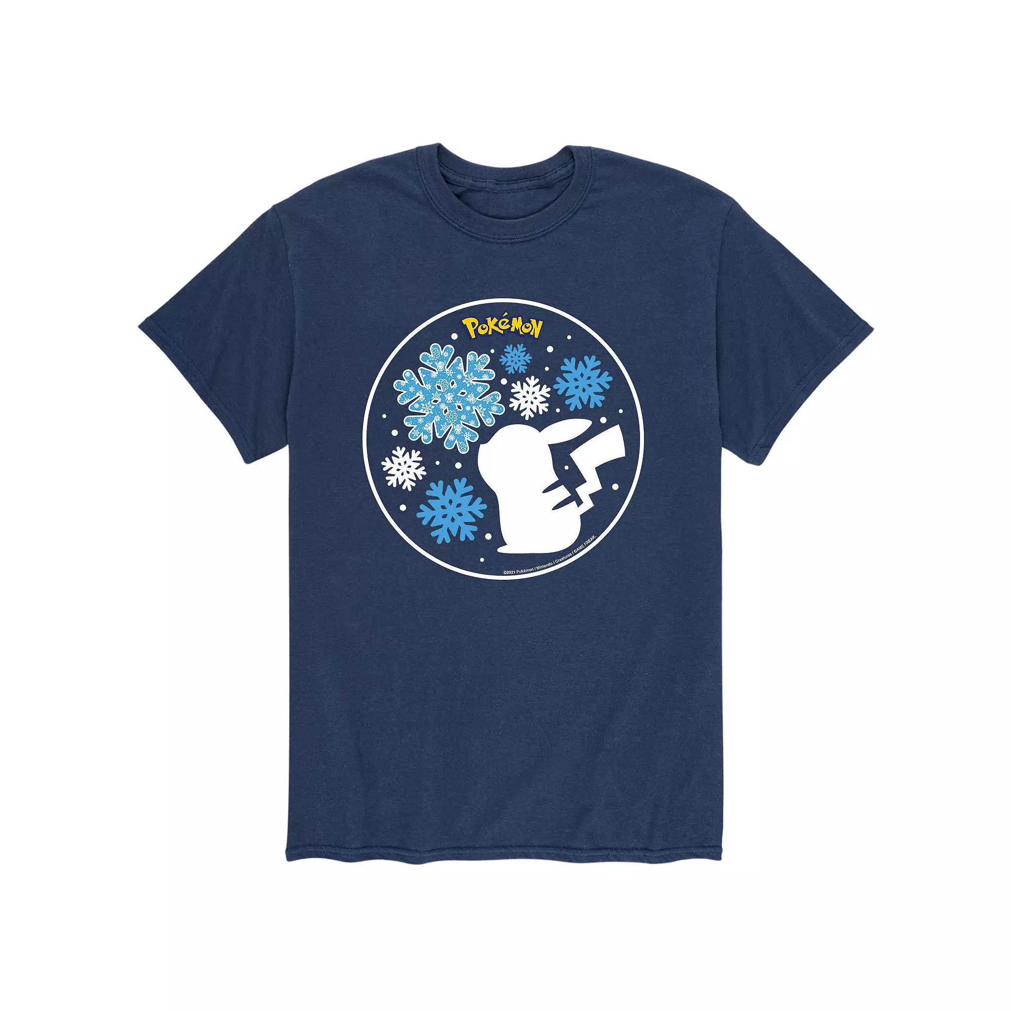 Big & Tall Pokemon Snowflake Pikachu Tee, Men's,  Product Image