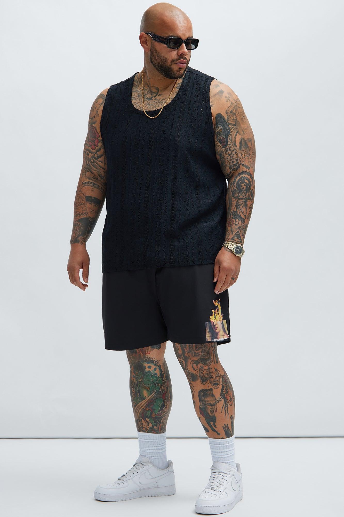 Up In Flames Swim Mid Trunk - Black Product Image