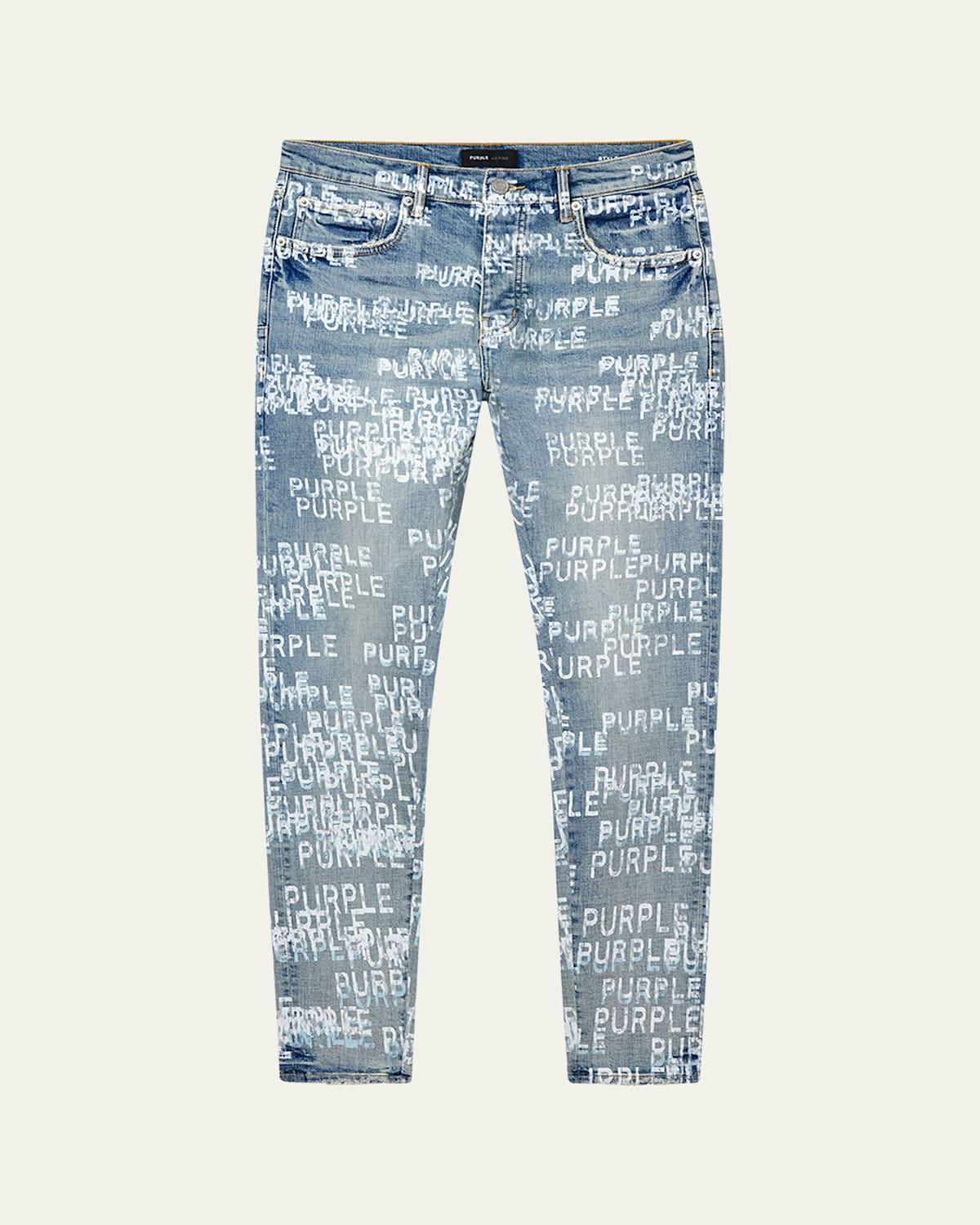 Men's Repeat-Logo Skinny Jeans Product Image