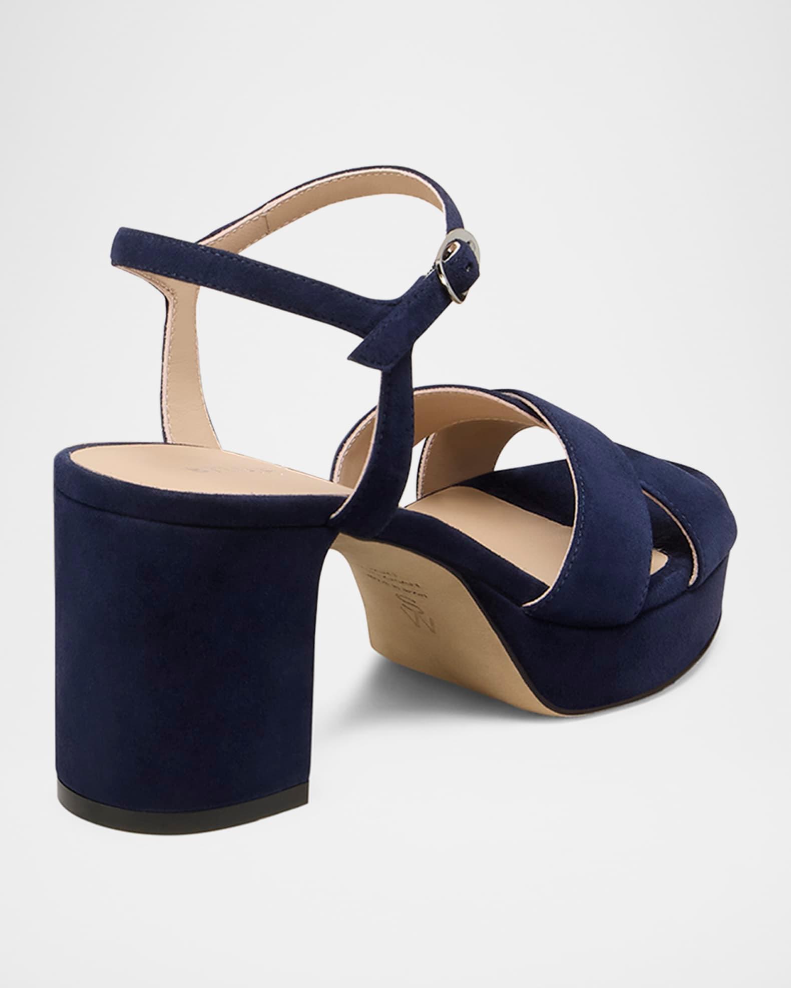 Dayna Suede Crisscross Platform Sandals Product Image