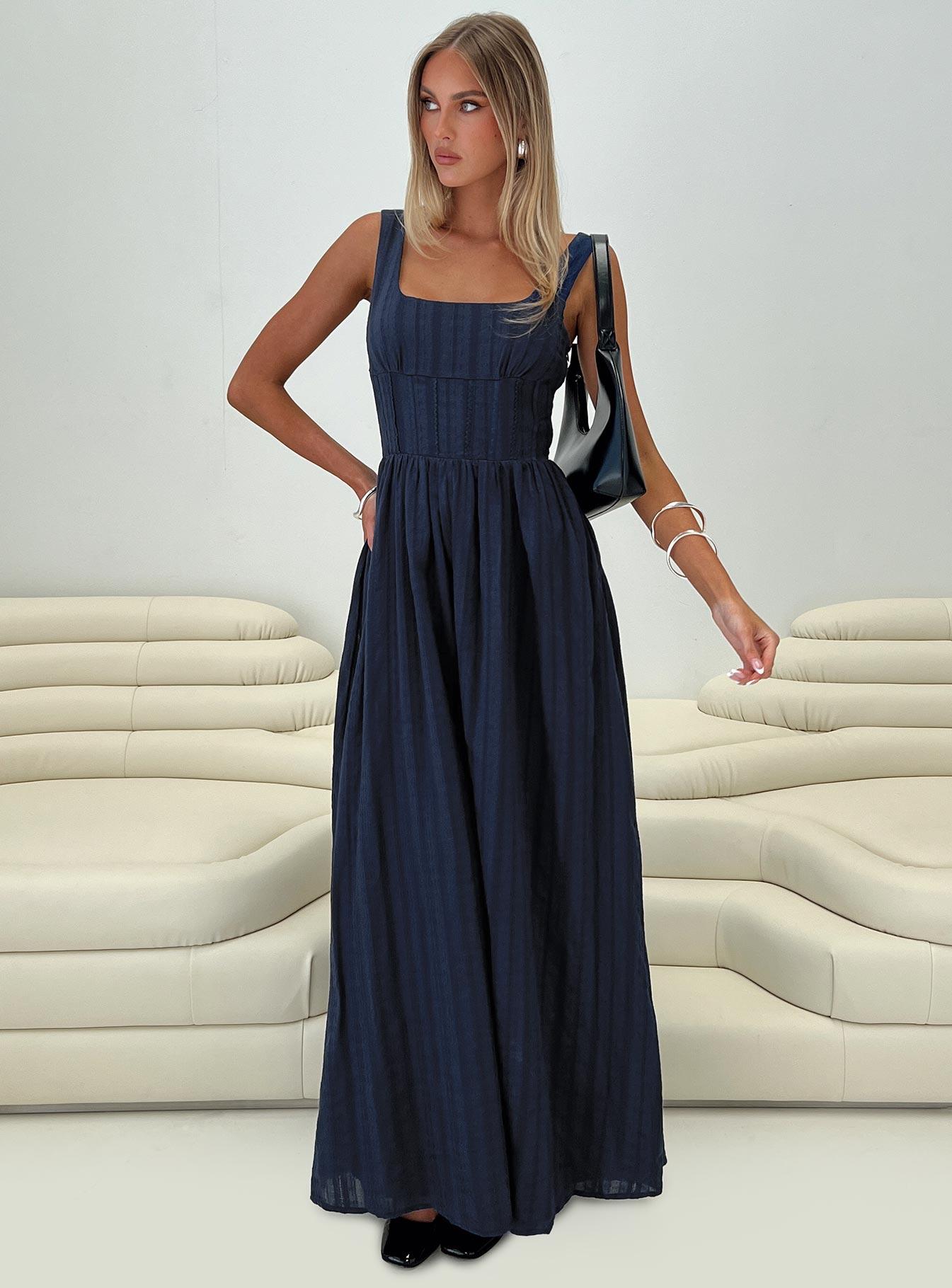 Lorinda Maxi Dress Navy Product Image