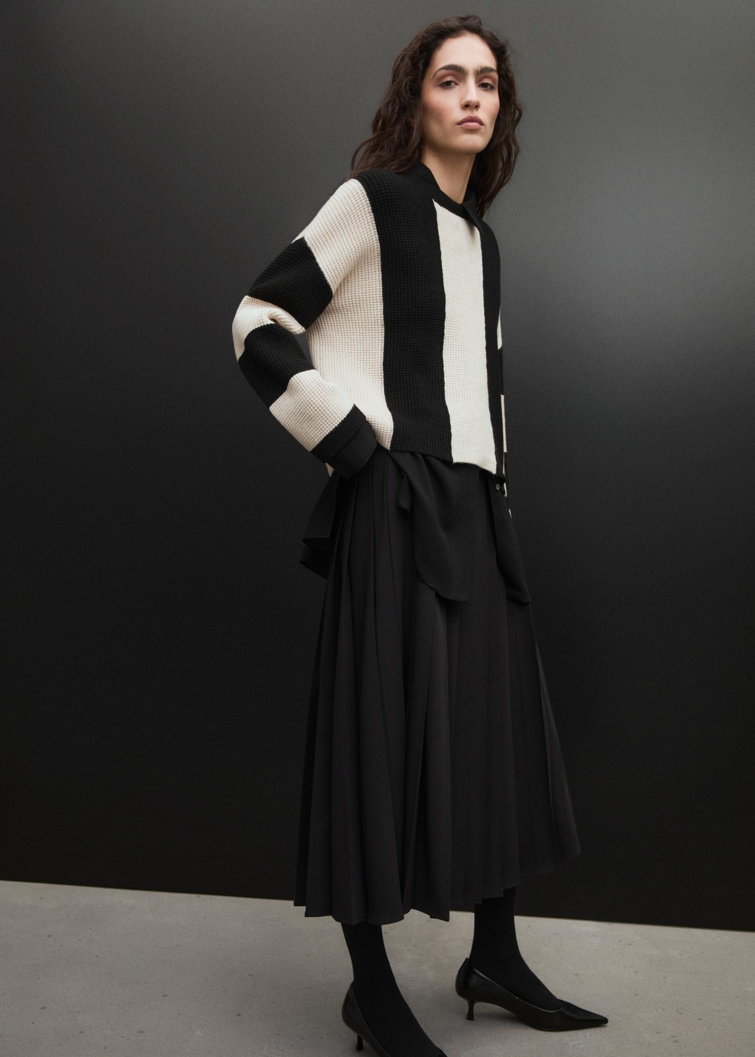 Knit striped sweater - Women | MANGO USA Product Image