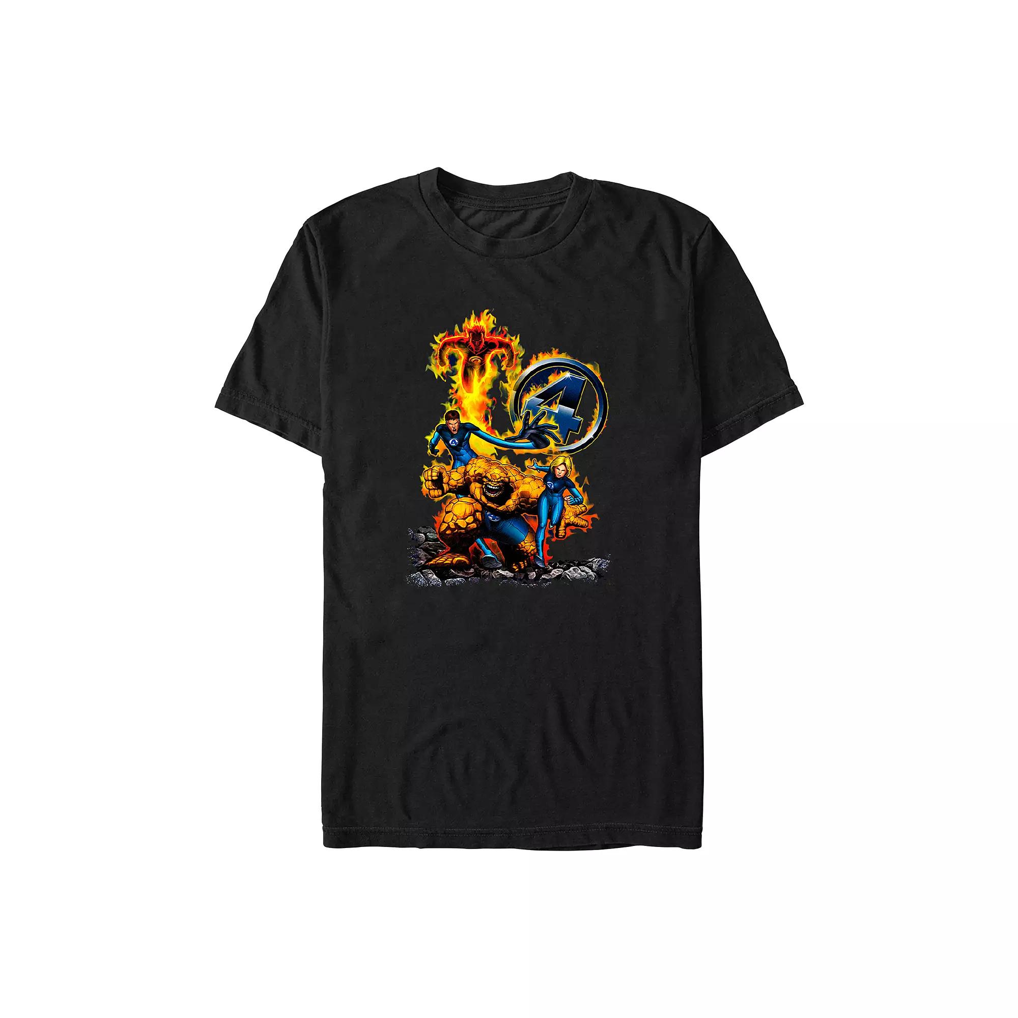 Big & Tall Marvel Fantastic Four On Fire Graphic Tee, Men's,  Product Image