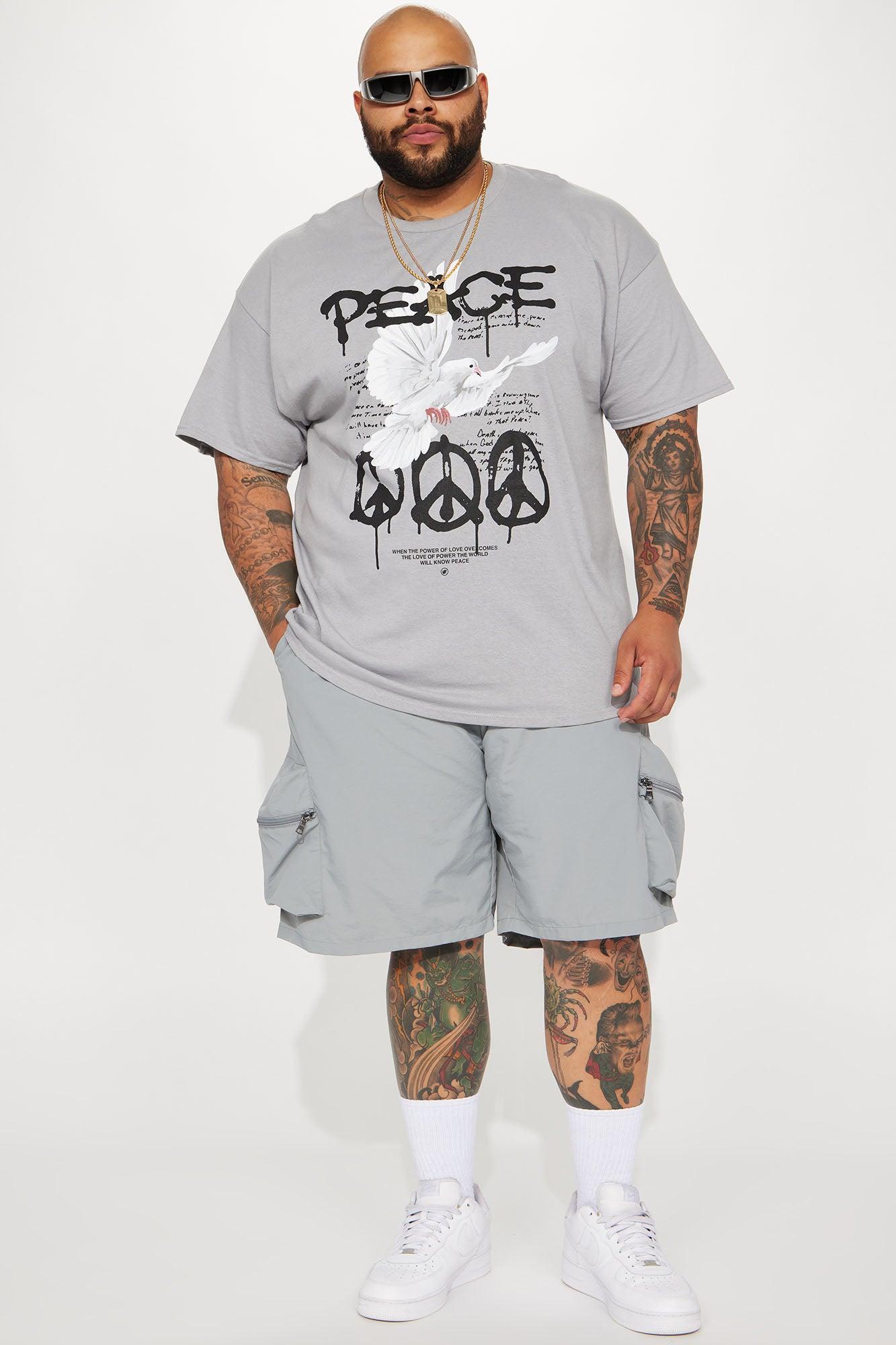 The Power Of Peace Short Sleeve Tee - Grey Product Image