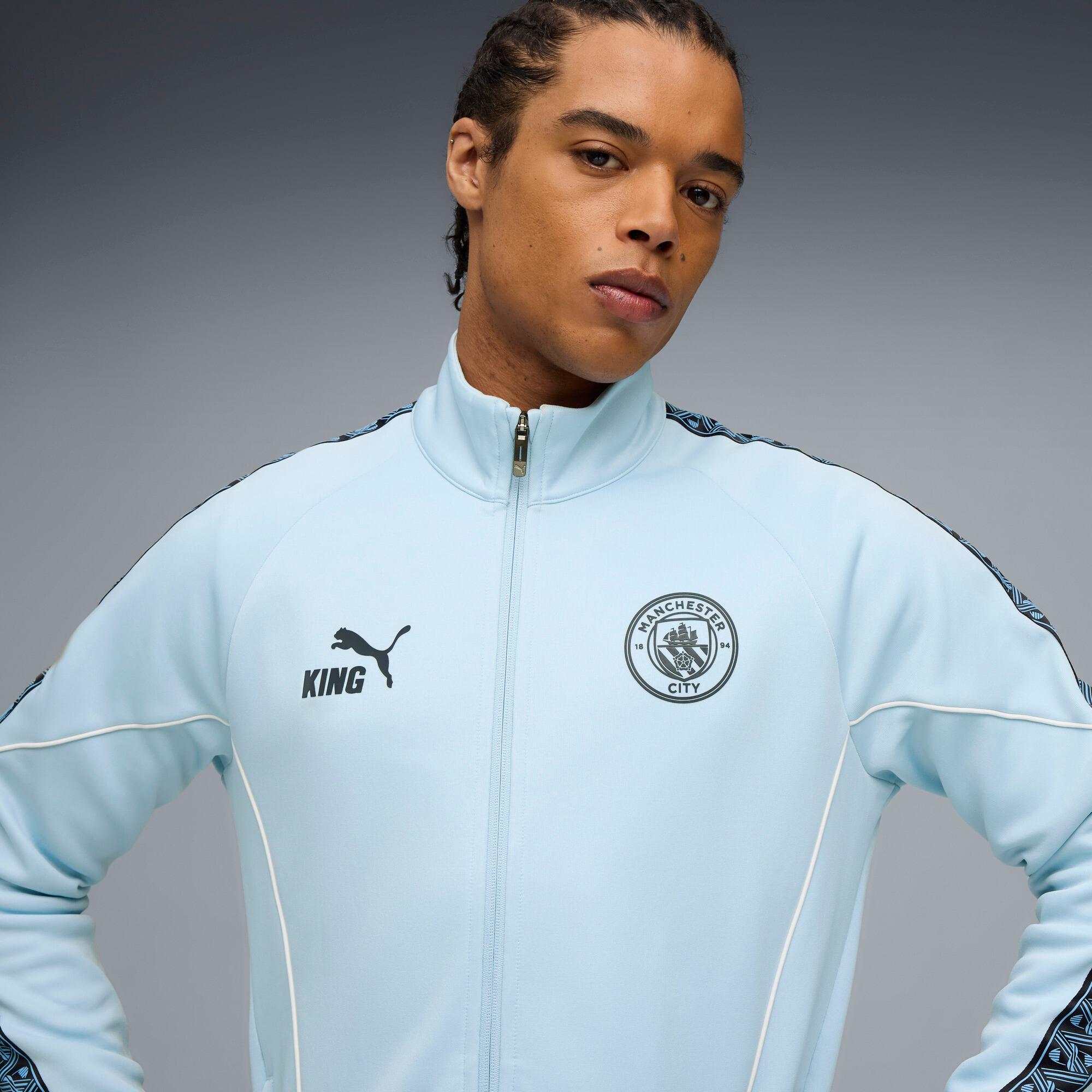 PUMA Manchester City KING Anthem Jacket Men in Dark Blue Product Image
