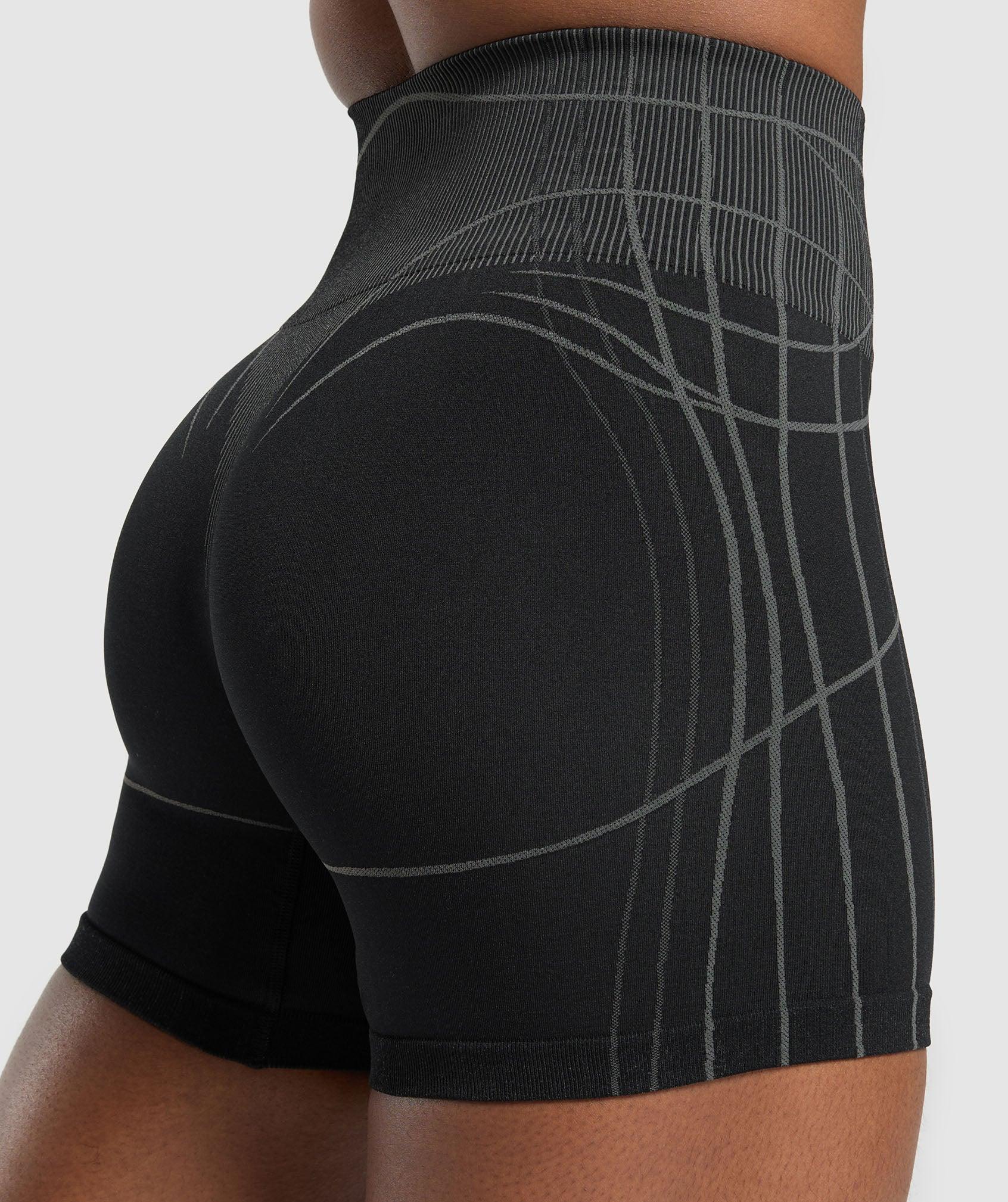 Gymshark Apex Seamless Shorts - Black/Graphite Grey Female Product Image