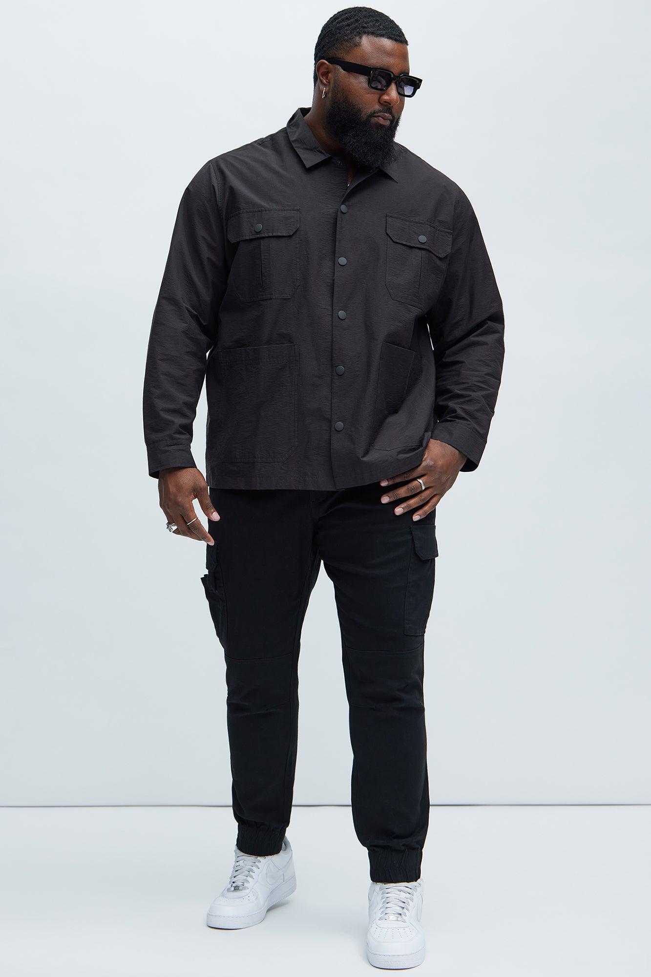 Top Tech Button Up Shirt - Black Product Image